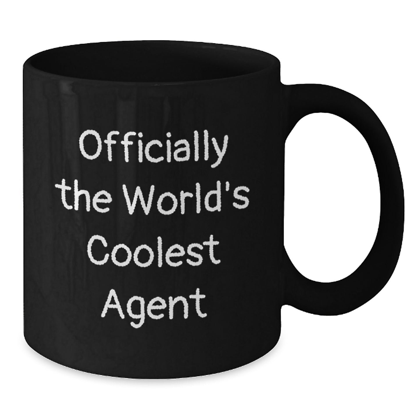 Funny Agent Gifts for Men, Unique Black Coffee Mug, Officially The World's Coolest Agent Quote, Gifts from Friends, Graduation Unique Gifts for Agent - Additional
