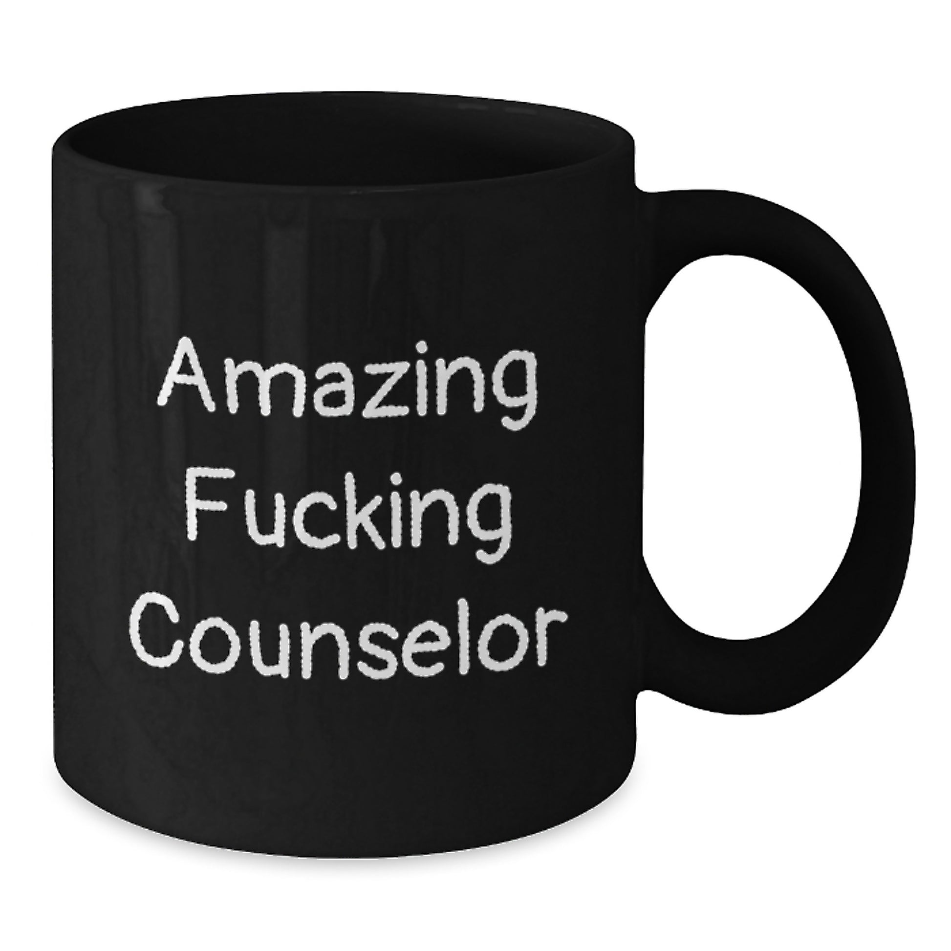 Funny Counselor Gifts from Friends to Counselor, Birthday Unique Mug for Counselor, Amazing F--king Counselor Quote on Black Coffee Mug - Additional