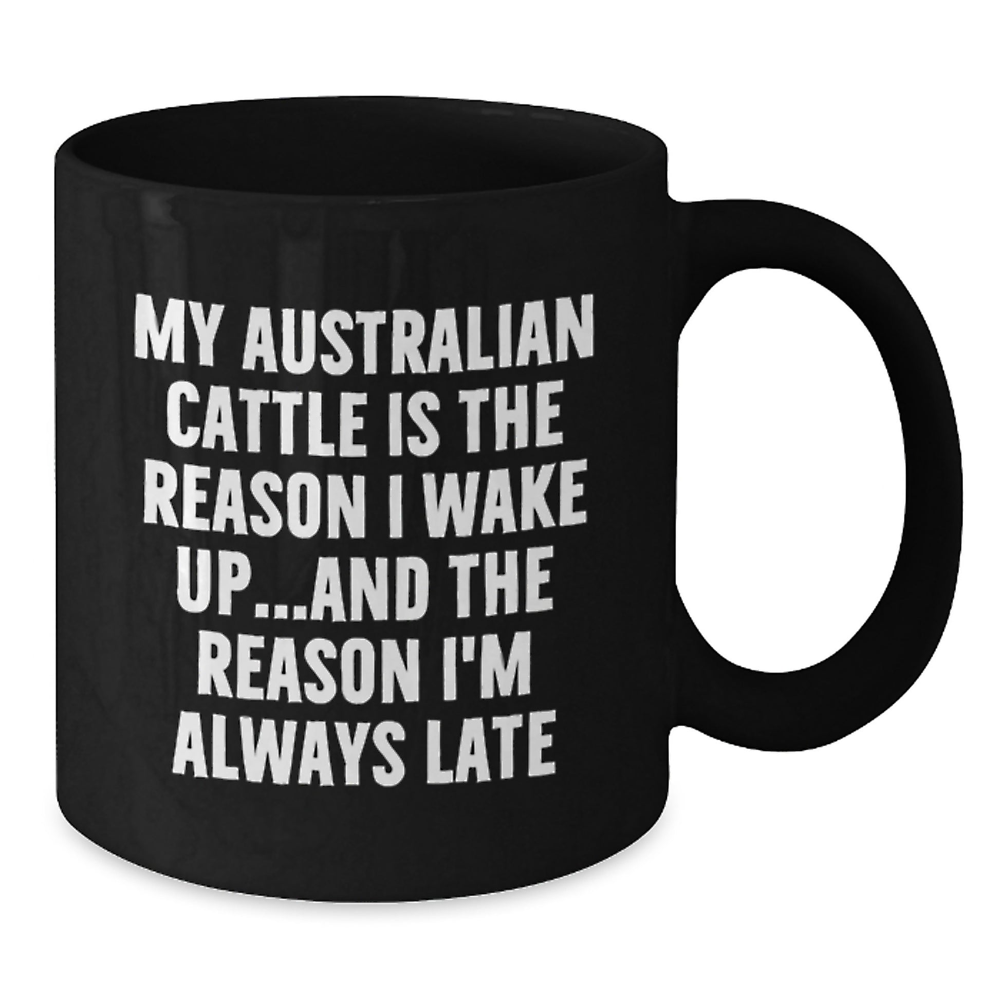 Funny Australian Cattle Dog Gifts, Black Coffee Mug for Australia Cattle Dog Lover, Gifts from Friends for Birthday Unique Gifts for Australian Cattle Dog Enthusiast - Additional