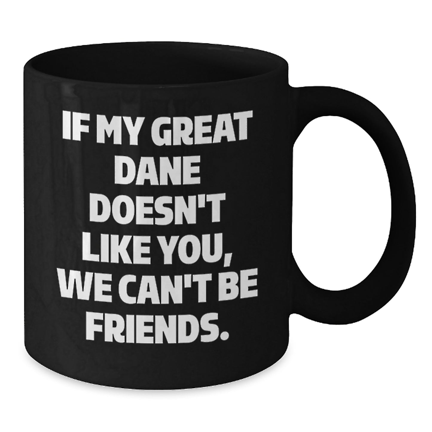 Funny Great Dane Dog Gifts for Men - Birthday Unique Mug with If My Great Dane Doesn't Like You We Can't Be Friends Quote, Great Dane Dog Lover Gift from Friends - Additional