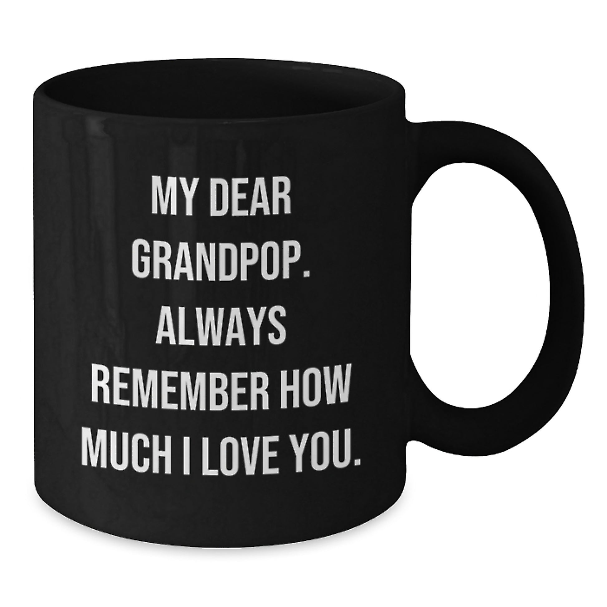 Funny Grandpop Birthday Unique Gifts from Men to Grandpop - Black Coffee Mug - Additional