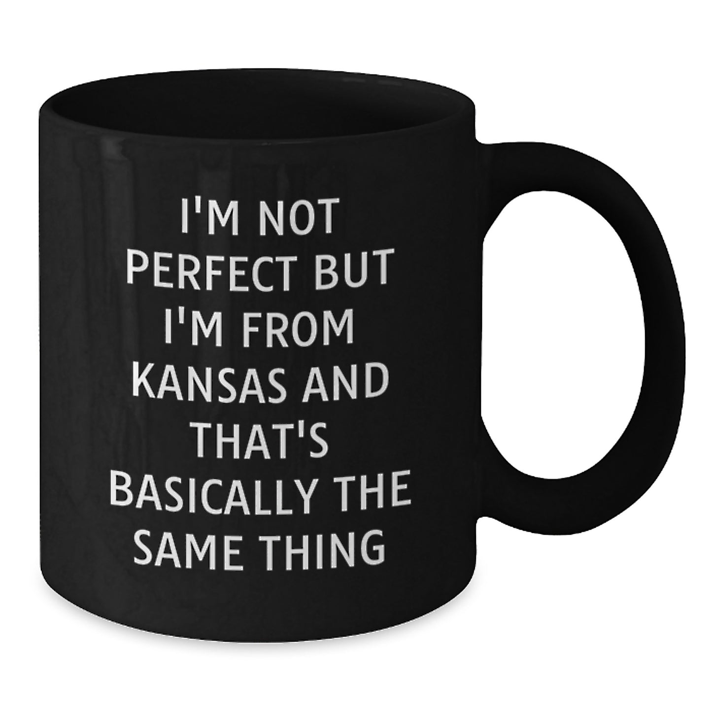 Kansas Black Coffee Mug Funny Gift from Friends for Birthday - Additional