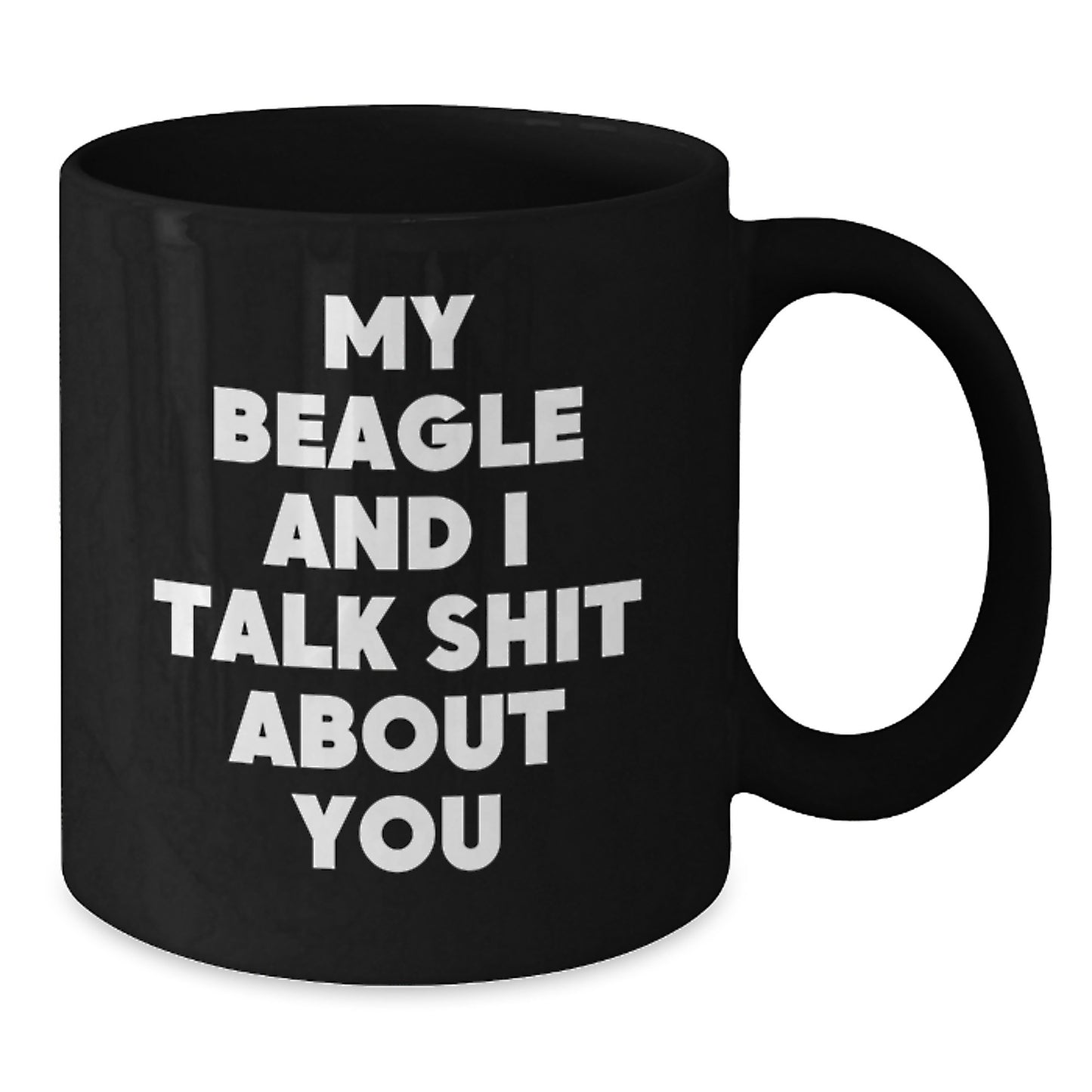 Funny Beagle Dog Black Coffee Mug Gifts for Mom, Unique Mother's Day Present from Daughter, Son, or Beagle Lover Friend - Additional