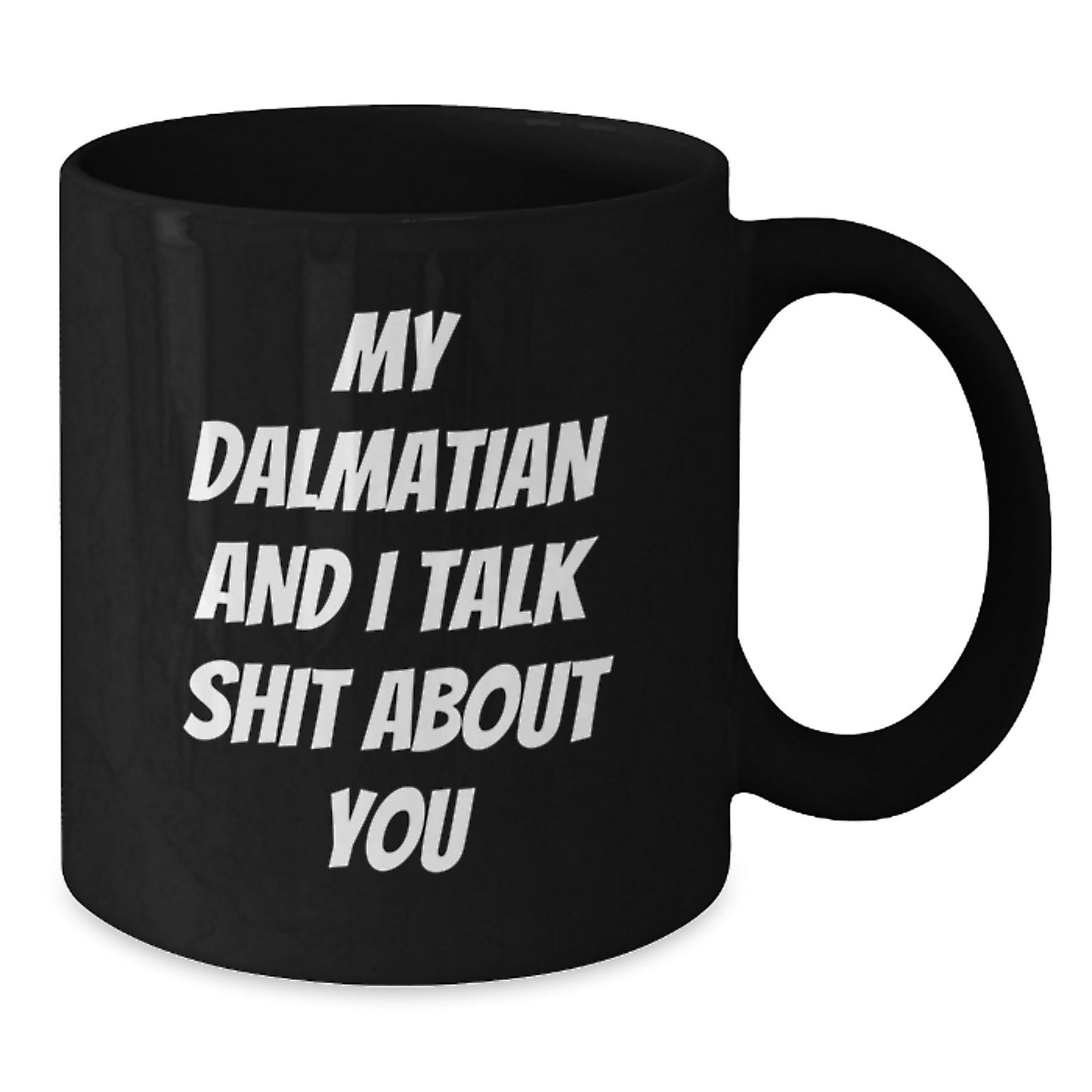Funny Dalmatian Dog Lover Gift Unique Christmas Mugs Black Coffee Mug for Men Women Friends Family from Husband Wife - Additional