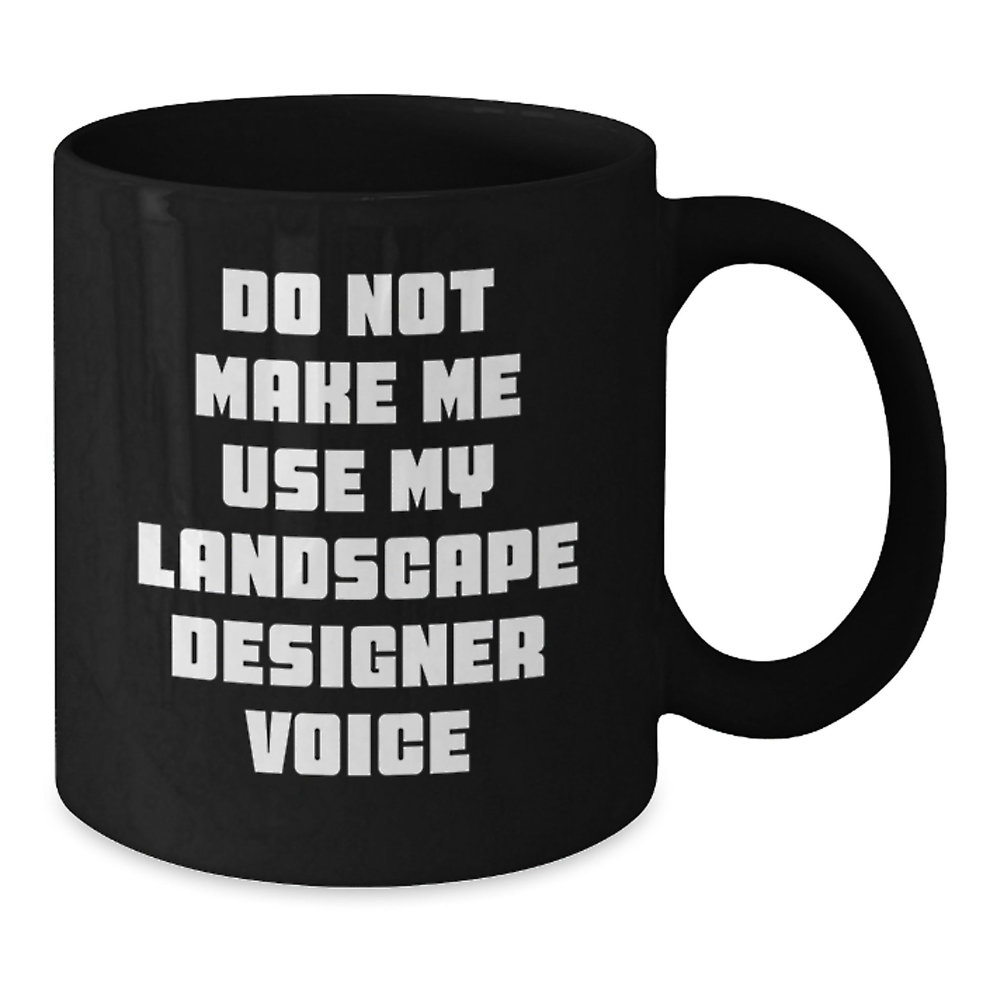 Landscape Designer Gifts from Friends - Funny Black Coffee Mug for Men and Women, Do Not Make Me Use My Landscape Designer Voice, Graduation Unique Gifts - Additional