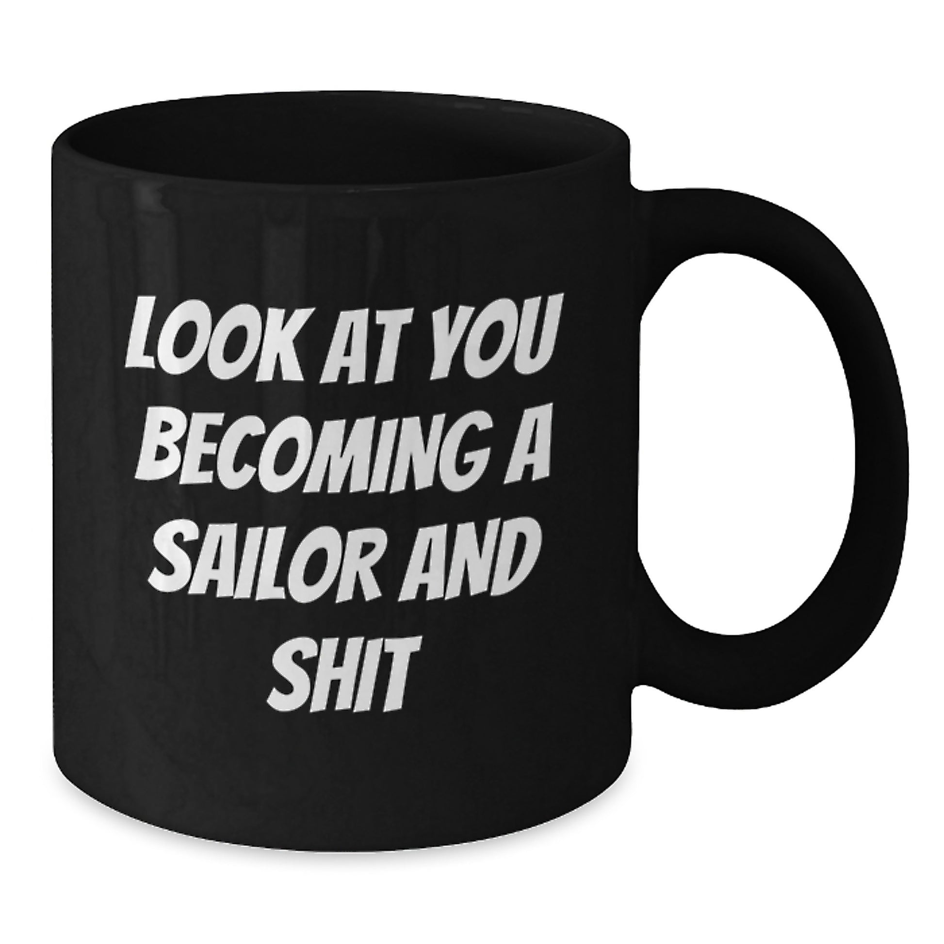 Funny Sailor Quotes Black Coffee Mugs Gifts from Friends to Sailor Men, Unique Christmas Unique Gifts for Sailor Lovers, Sailor Themed Black Coffee Mug - Additional