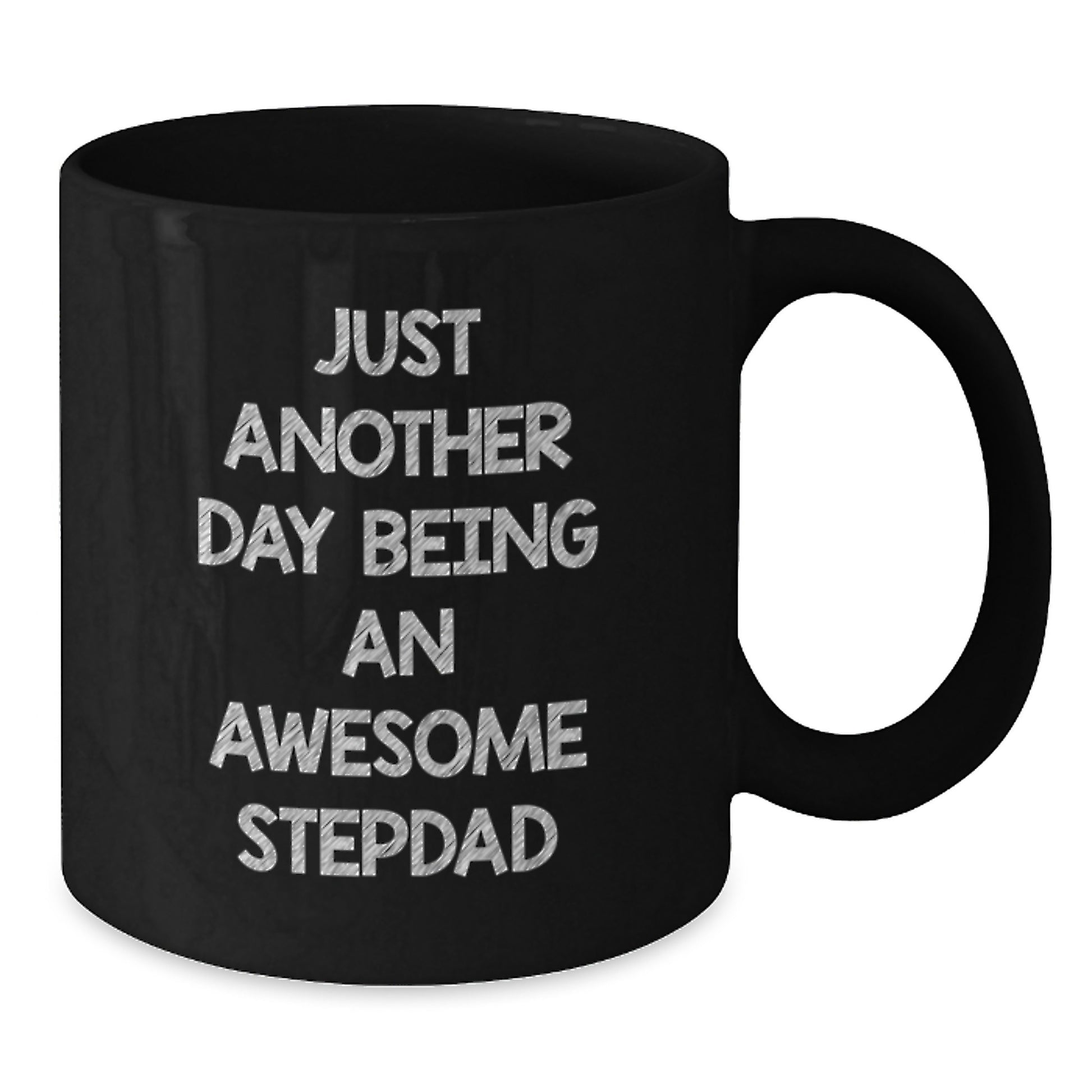 Gifts for Awesome Stepdads, Funny 'Just Another Day Being An Awesome Stepdad' Black Coffee Mugs for Men, Unique Christmas Unique Gifts for Family - Additional