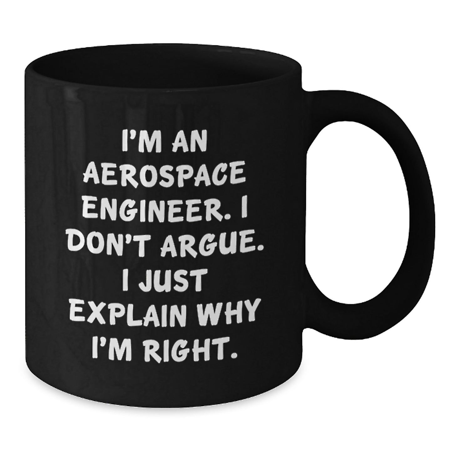 Aerospace Engineer Keepsake Black Coffee Mug for Him Birthday Gift - Additional