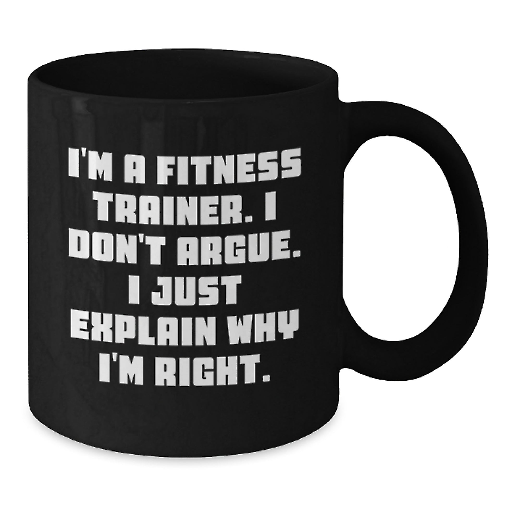 Fitness Trainer Humor Gifts from Family and Friends, Funny Black Coffee Mug for Fitness Trainer, Christmas Unique Gifts for Fitness Trainer - Additional