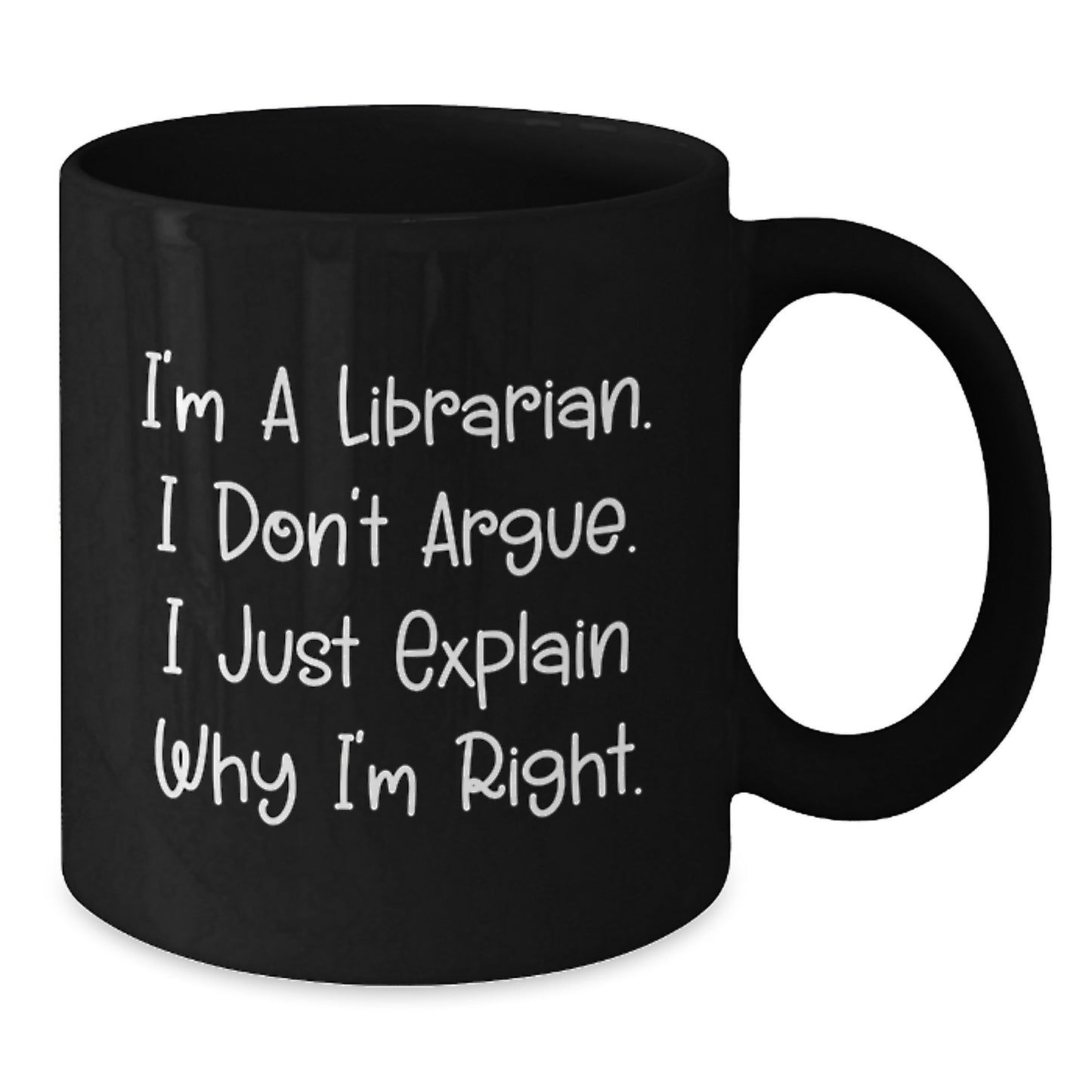 Funny Librarian Gifts from Men, Gifts for Librarian Women on Mother's Day Unique Black Coffee Mugs - Additional