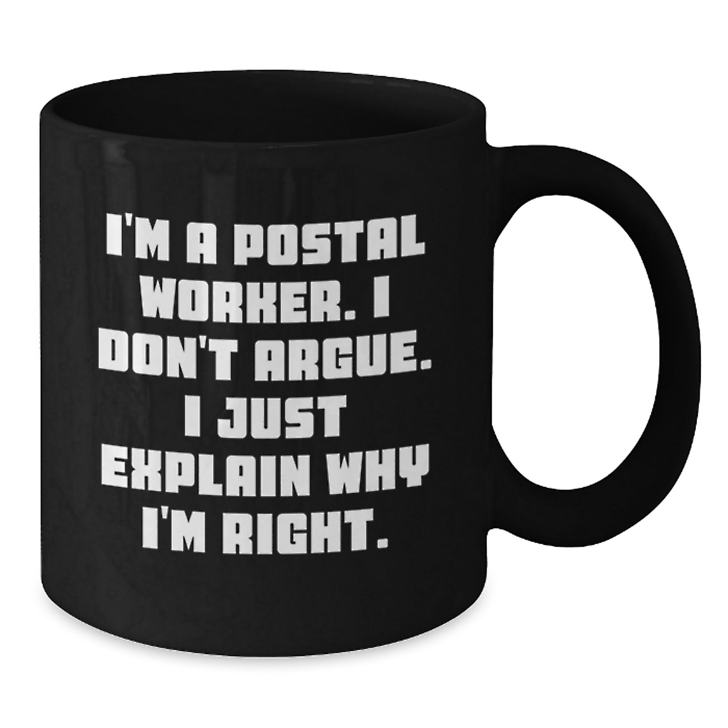 Funny Postal Worker Gifts for Him or Her, Black Coffee Mug, Unique Christmas Memorable Present from Friends or Family - Additional