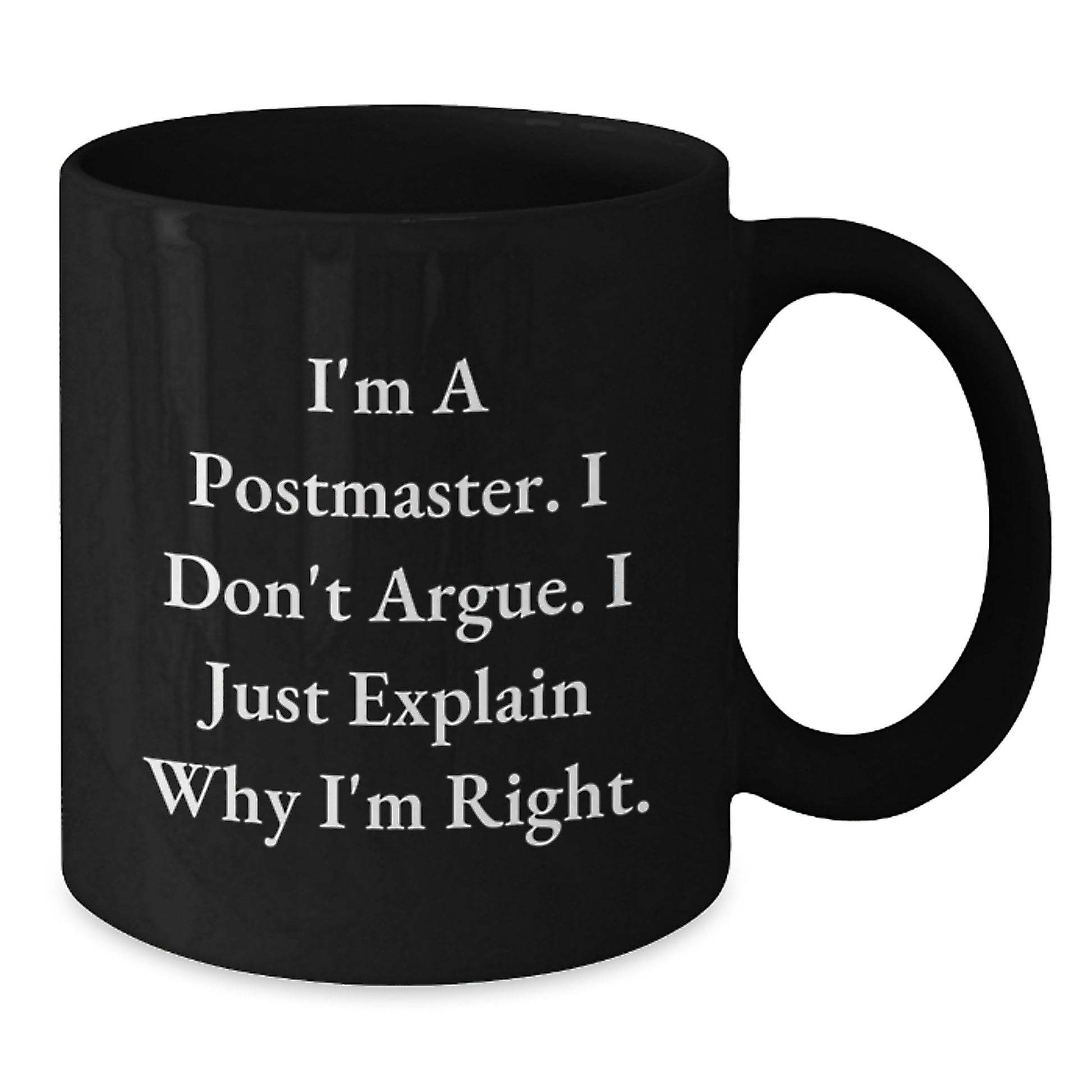 Birthday Gift Postmaster Black Coffee Mug for Her Present Ceramic - Additional