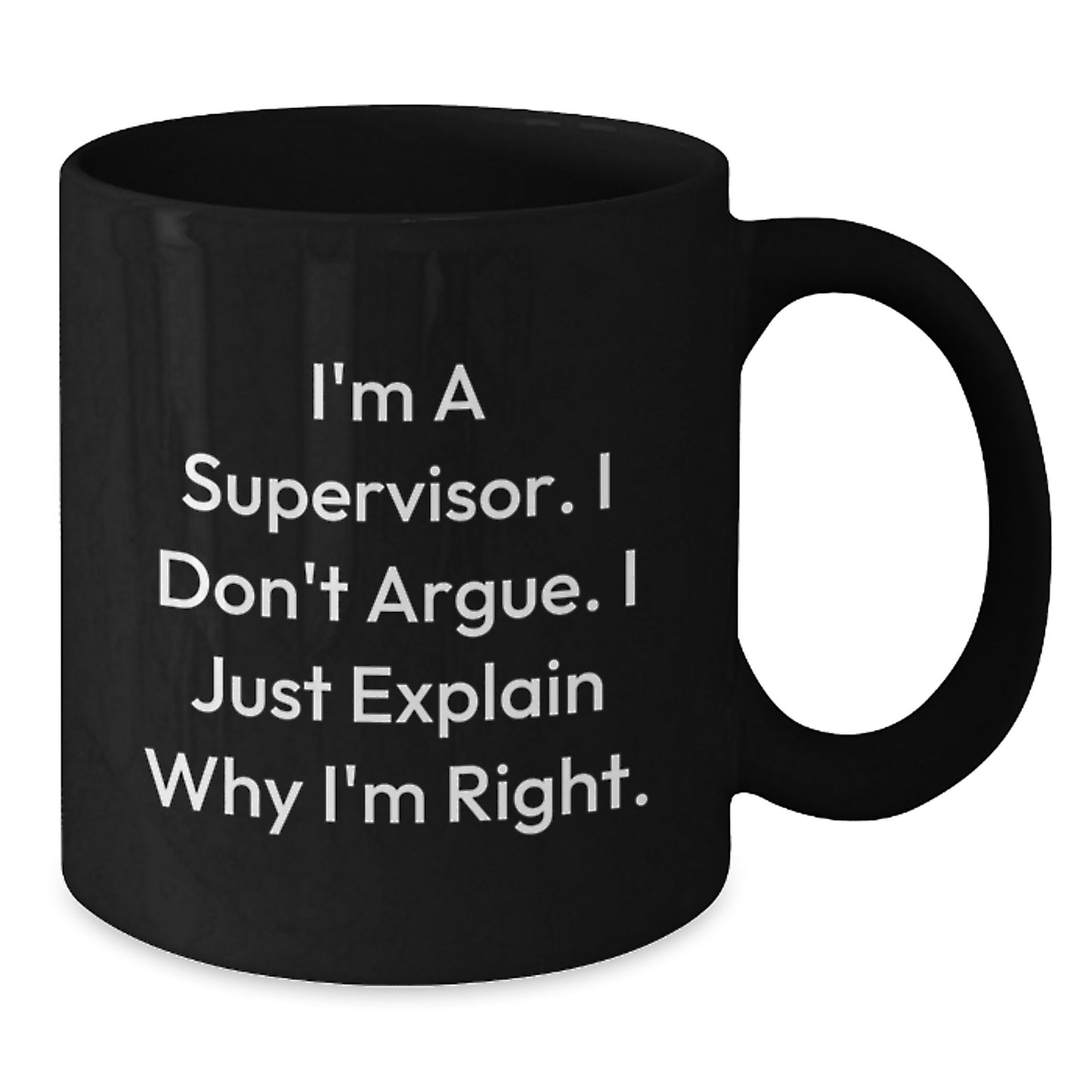 Funny Supervisor Gifts from Friends, Gifts for Supervisor, Black Coffee Mug for Graduation Unique - Additional