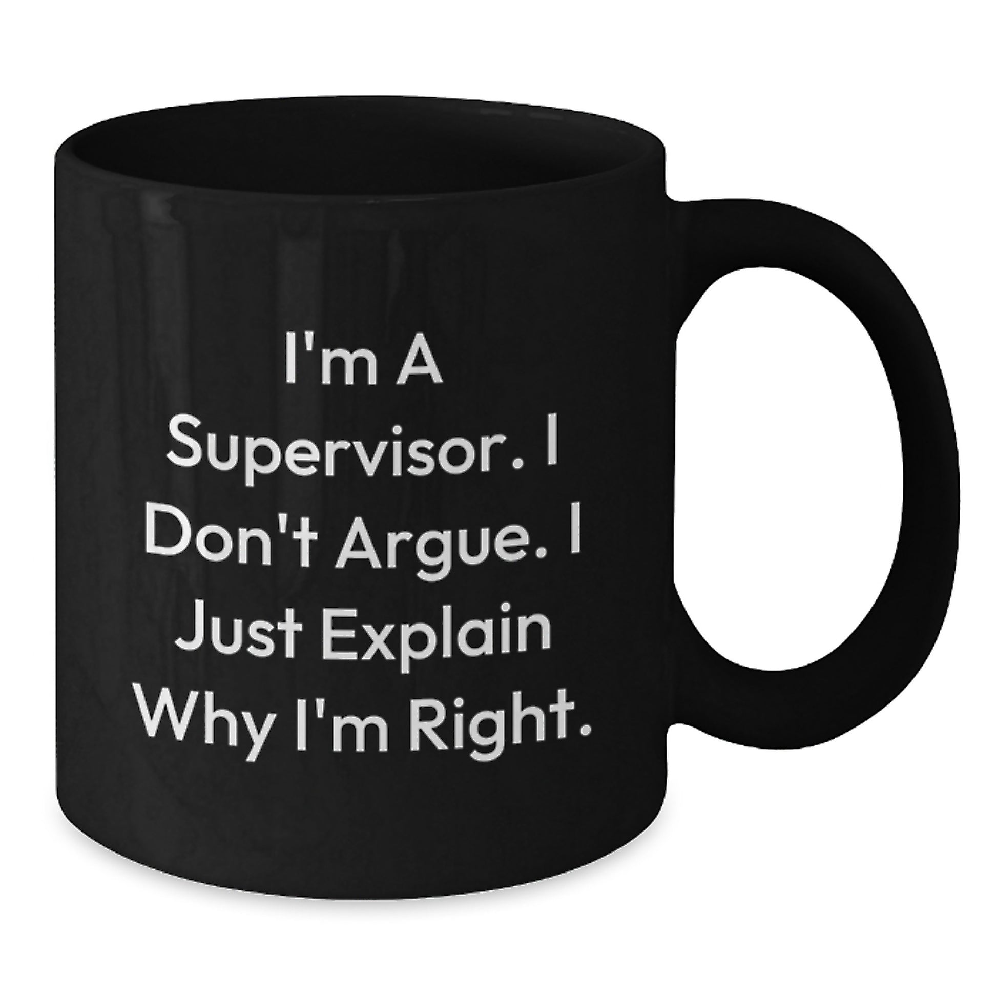 Funny Supervisor Gifts from Friends, Gifts for Supervisor, Black Coffee Mug for Graduation Unique - Additional