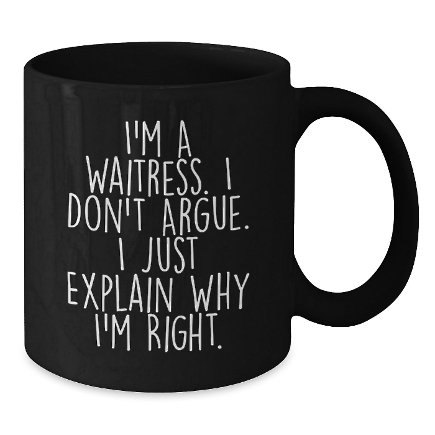 Funny Waitress Black Coffee Mugs Gifts from Friends for Waitress Graduation Unique Gifts - Additional