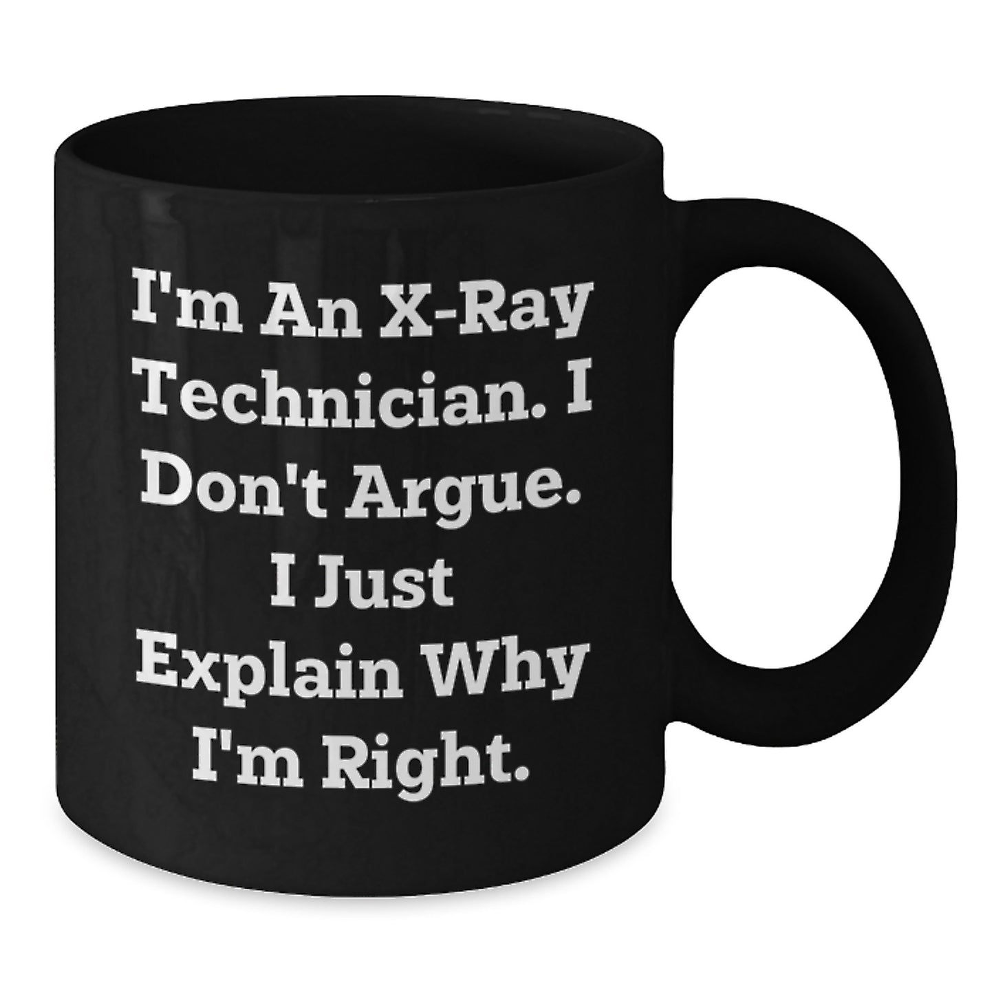 Funny Christmas Unique Gifts for X-Ray Technician from Men, Unique Black Coffee Mug for Him - Additional