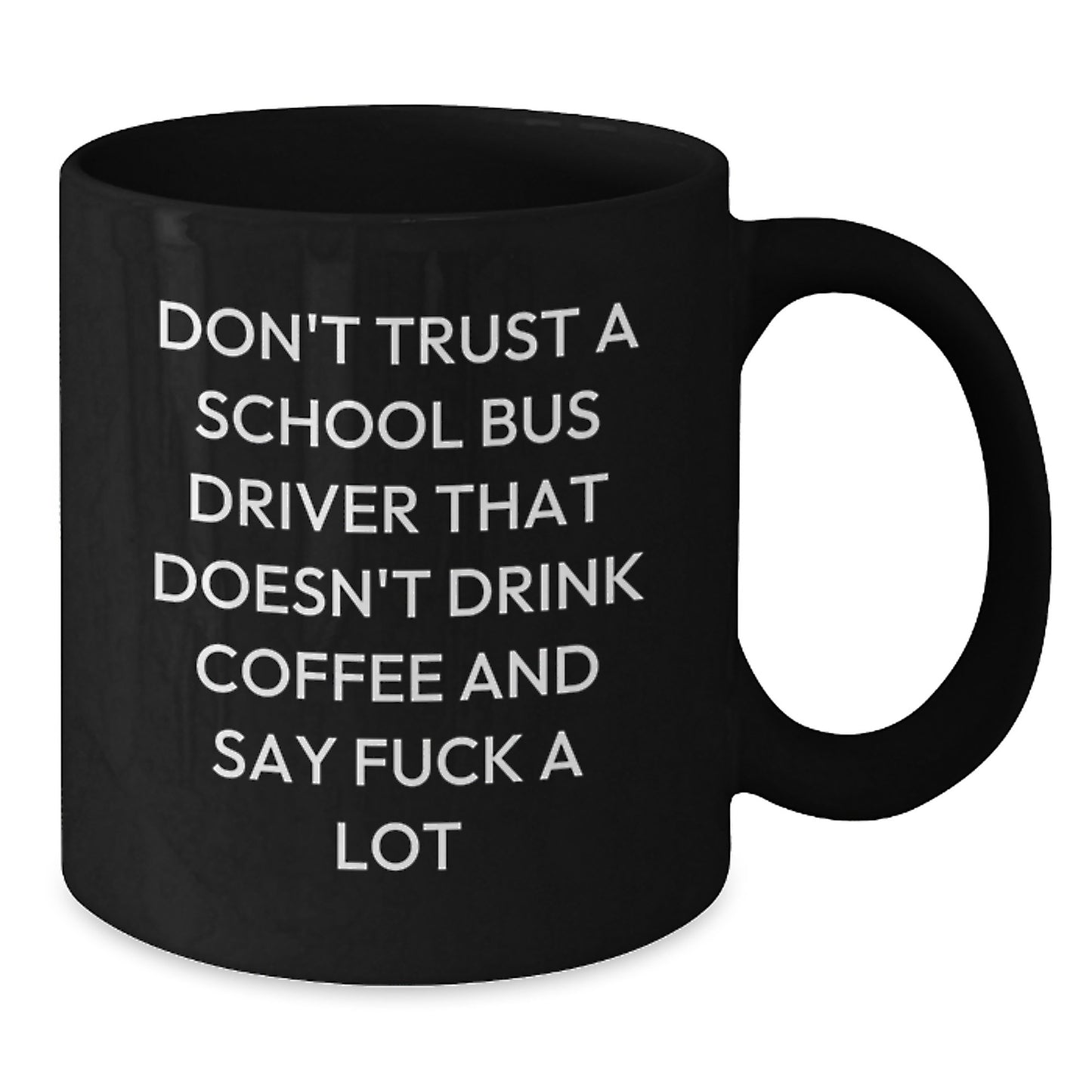 Birthday Gift Present for Her School Bus Driver Black Coffee Mug - Additional