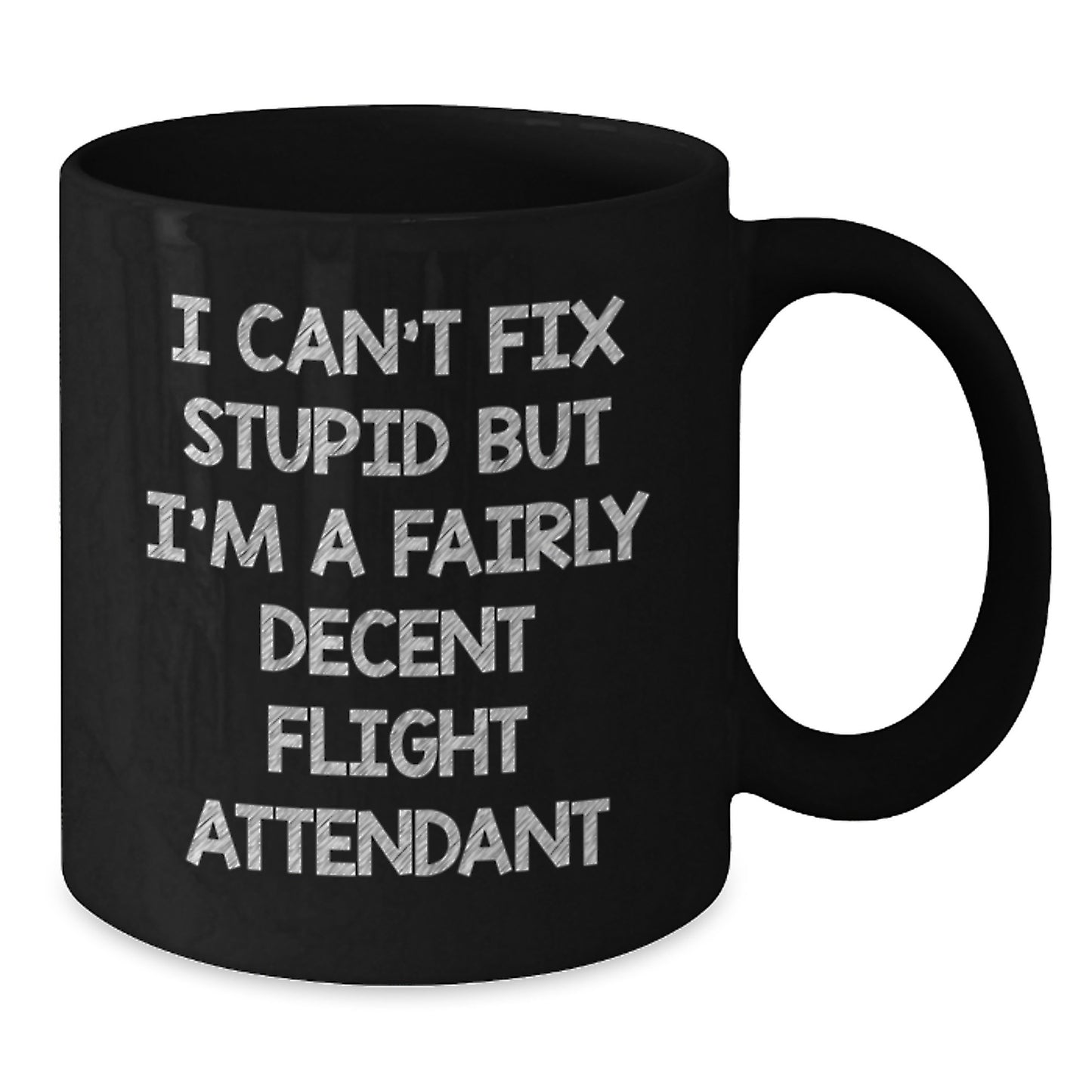 Funny Flight Attendant Mugs, Flight Attendant Gifts for Christmas Unique Ideas, Gifts from Friends for Flight Attendant Humorous Black Coffee Mug - Additional