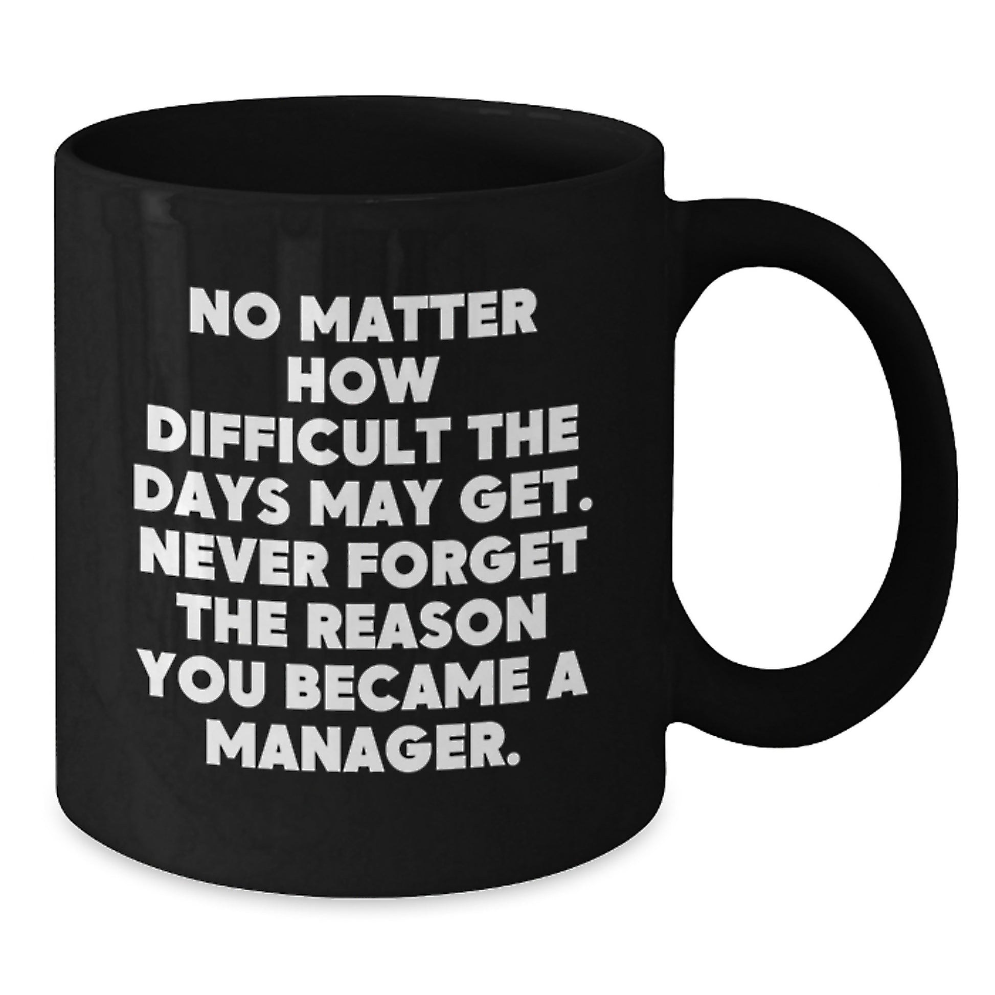 Funny Inspirational Manager Gifts from Friends Black Coffee Mug for Graduation Unique Gifts - Additional
