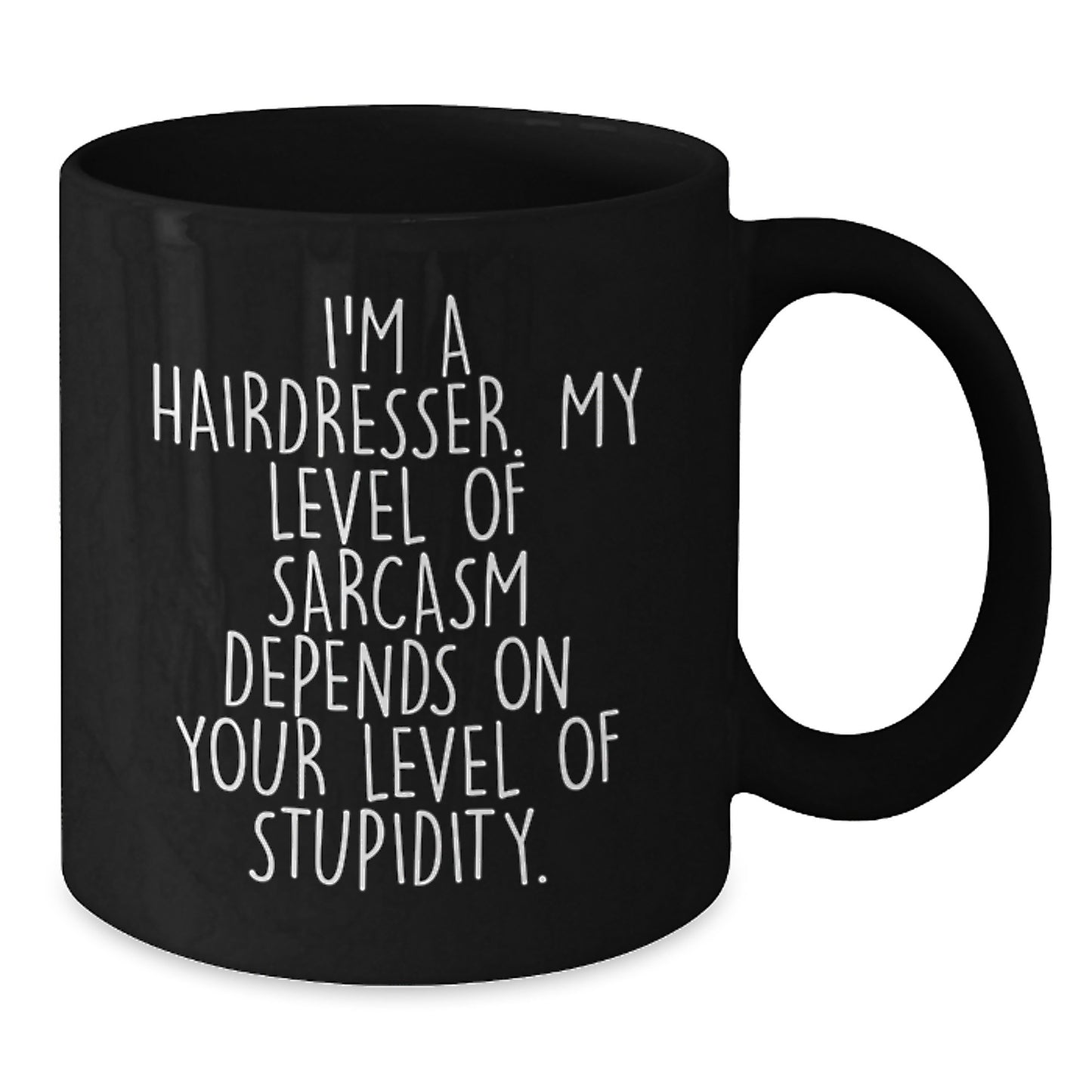 Funny Hairdresser Gifts from Friends for Hairdressers, Black Coffee Mug with Sassy Quote, Unique Christmas Unique Gifts for Men Women Coworkers Family - Additional