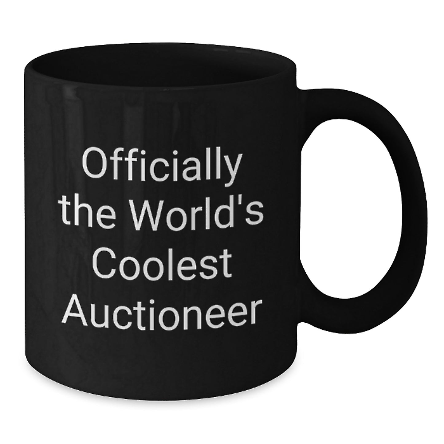 Gifts from Friends, Family, or Loved Ones for the World's Coolest Auctioneer, Black Coffee Mugs with Inspirational Quote, Unique Graduation Gifts for Men and Women - Additional