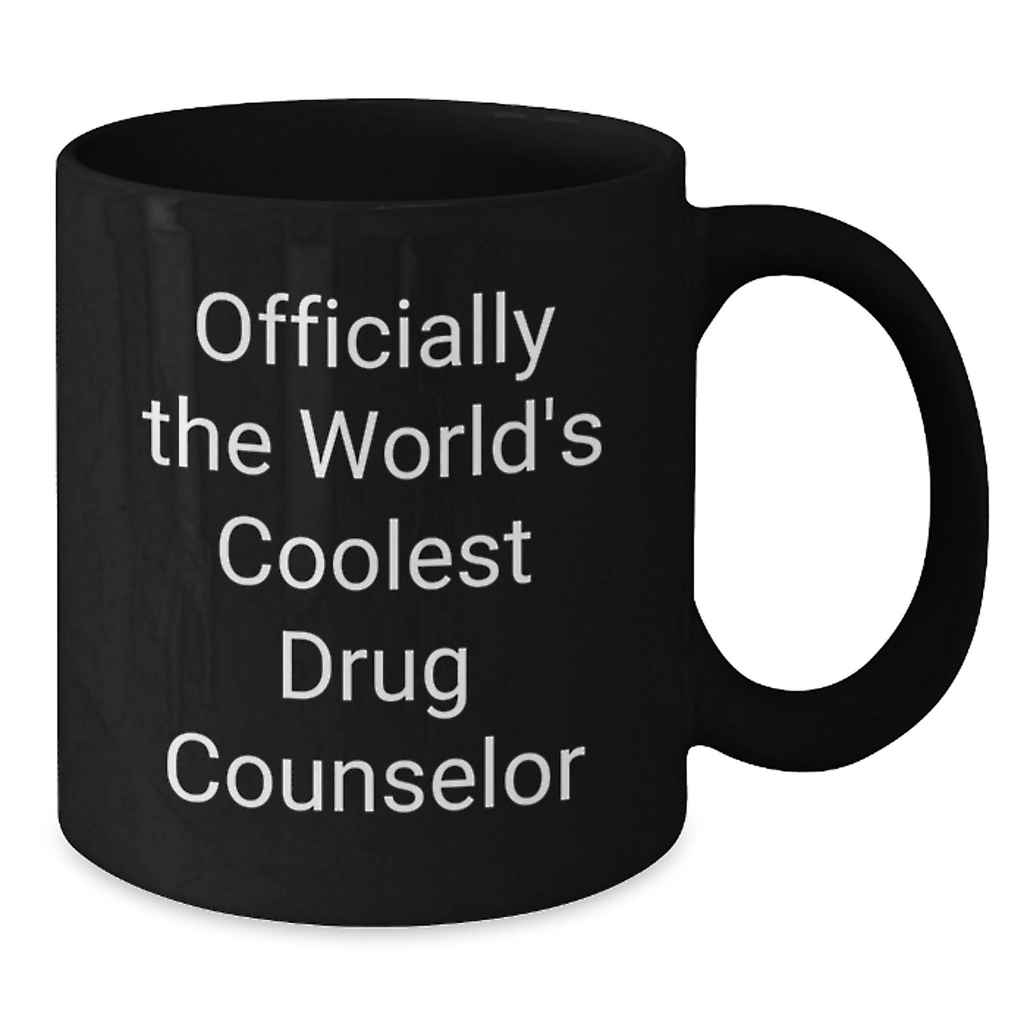Drug Counselor Keepsake Black Coffee Mug Birthday Gift for Him - Additional