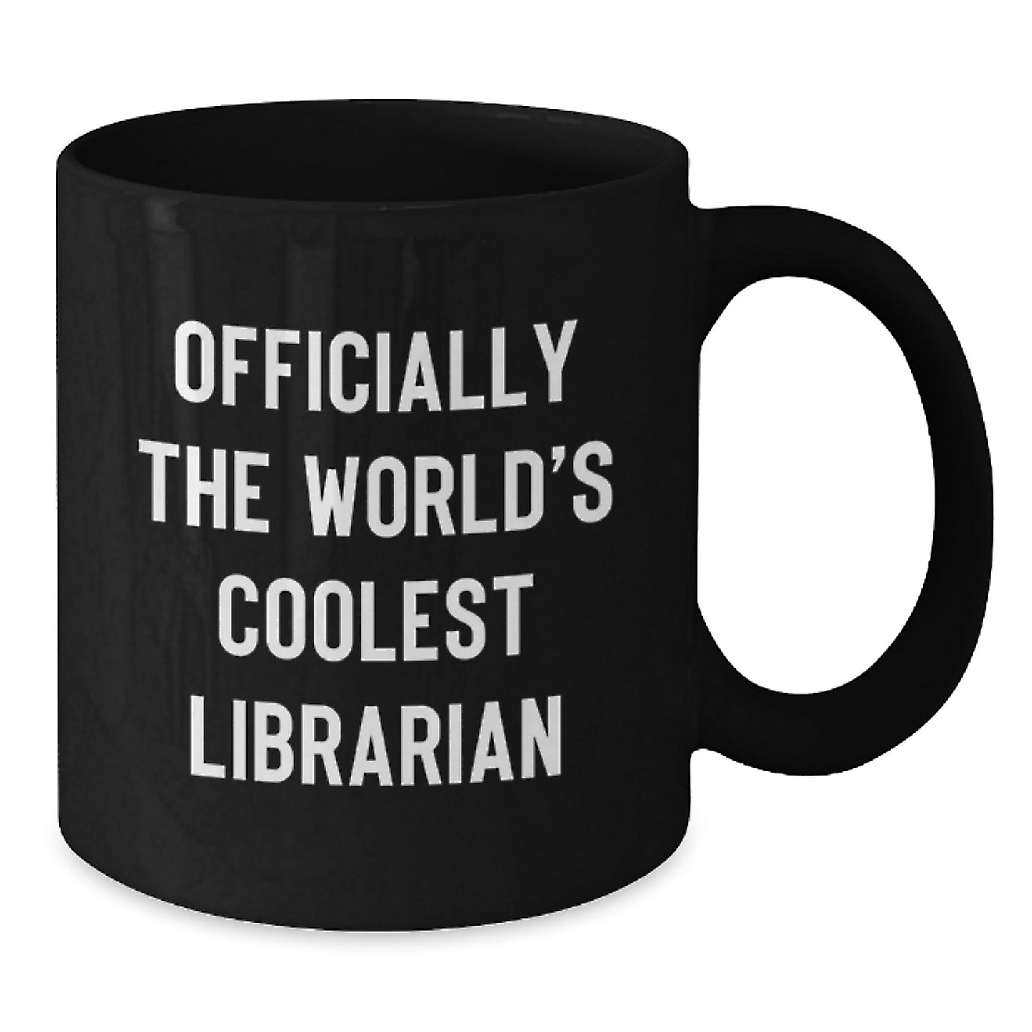 Librarian Gifts Funny Officially The World's Coolest Librarian Black Coffee Mug Birthday Unique Gifts from Friends, Librarian Gifts for Women Librarian Lovers - Additional
