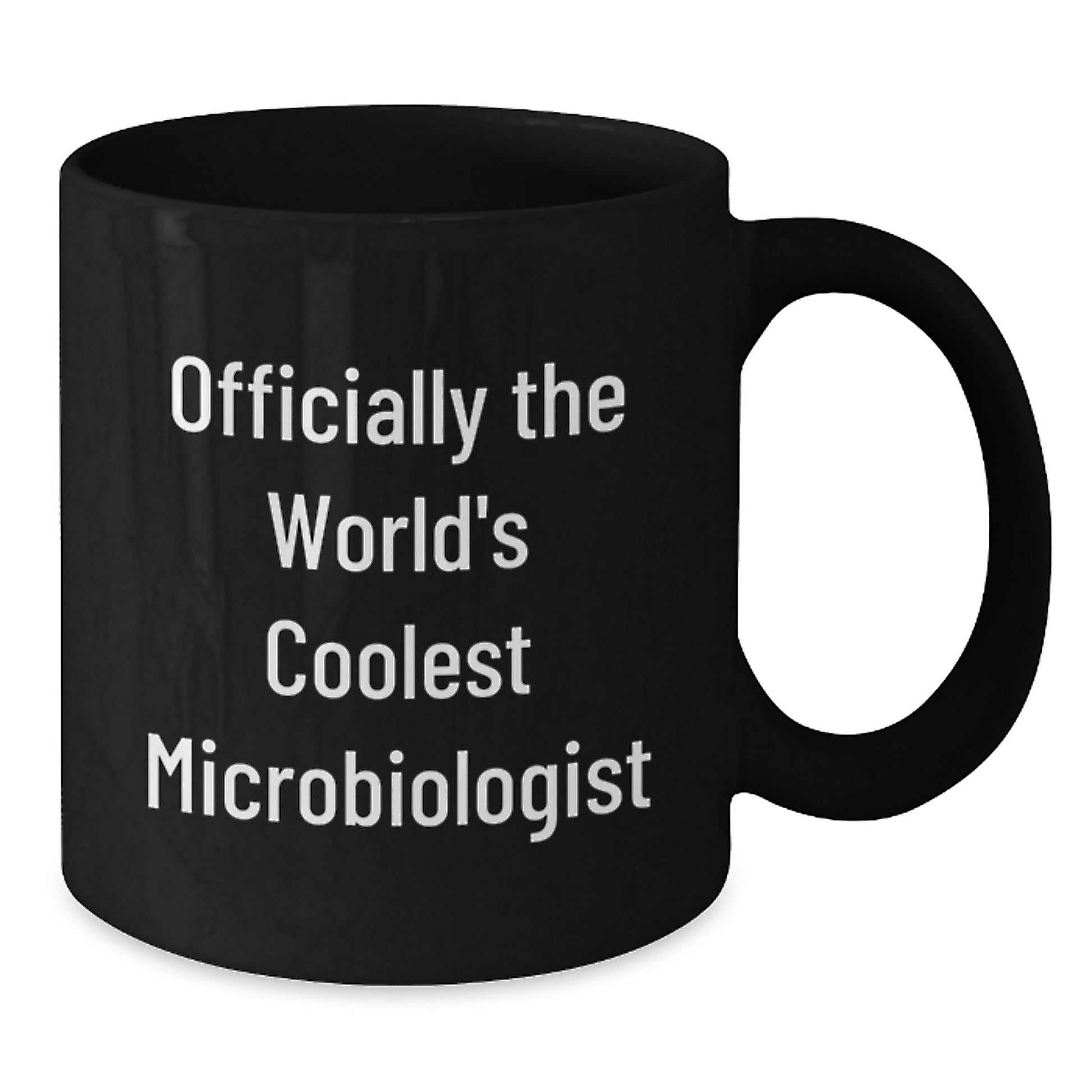 Unique Gifts for Microbiologist Friends from Men, Funny 'Officially The World's Coolest Microbiologist' Black Coffee Mug for Graduation Unique Gifts - Additional