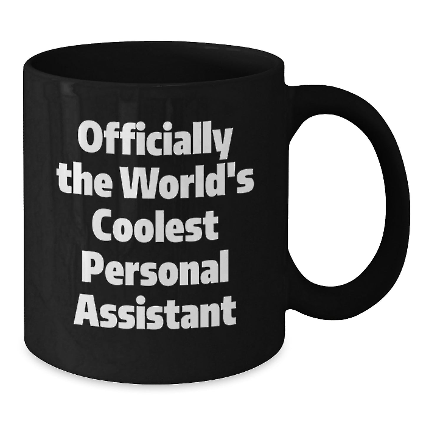 Funny Personal Assistant Gifts for Personal Assistant Men from Friends, Officially The World's Coolest Personal Assistant Black Coffee Mug, Christmas Unique Gifts for Personal Assistant Men - Additional