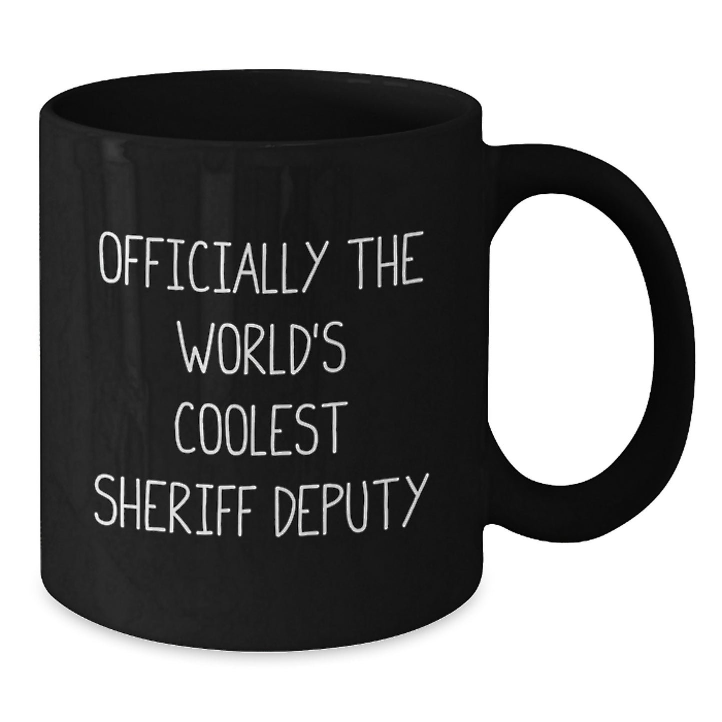 Sheriff Deputy Keepsake Black Coffee Mug for Him Birthday Gift - Additional