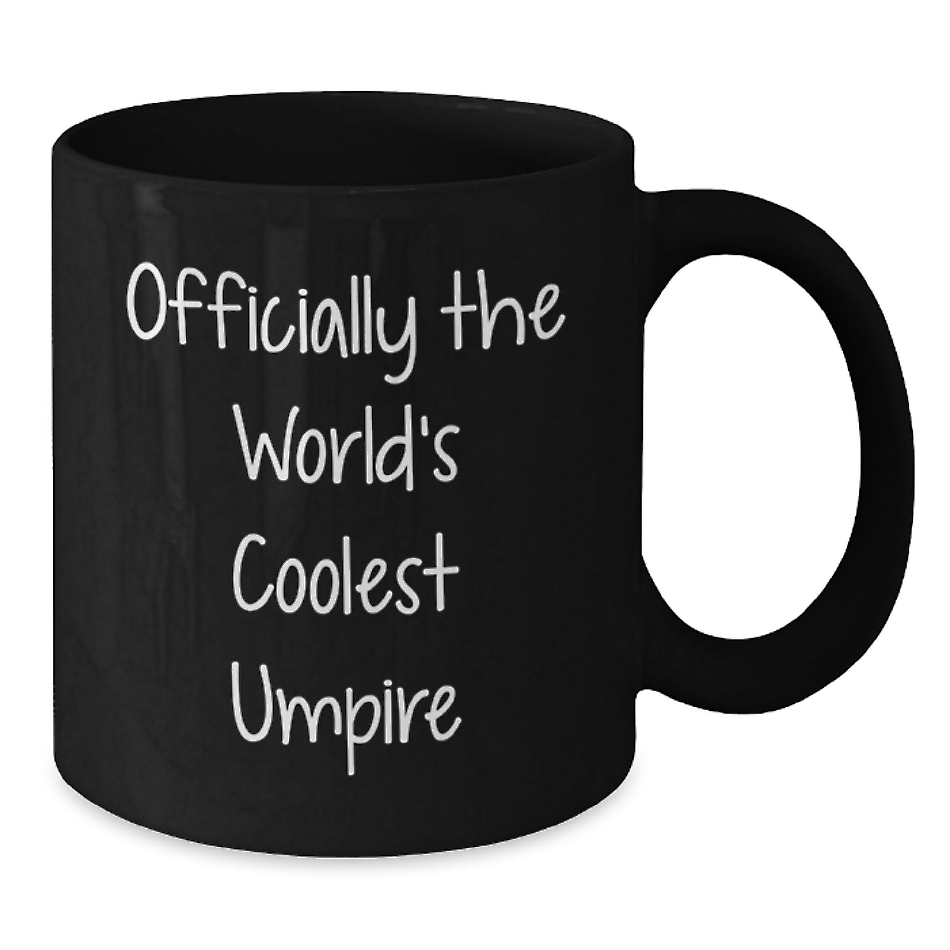Funny Umpire Gifts for Him - Officially The World's Coolest Umpire Black Coffee Mug, Great Graduation Unique Gift for Friends, Family, or Coworkers from Men - Additional