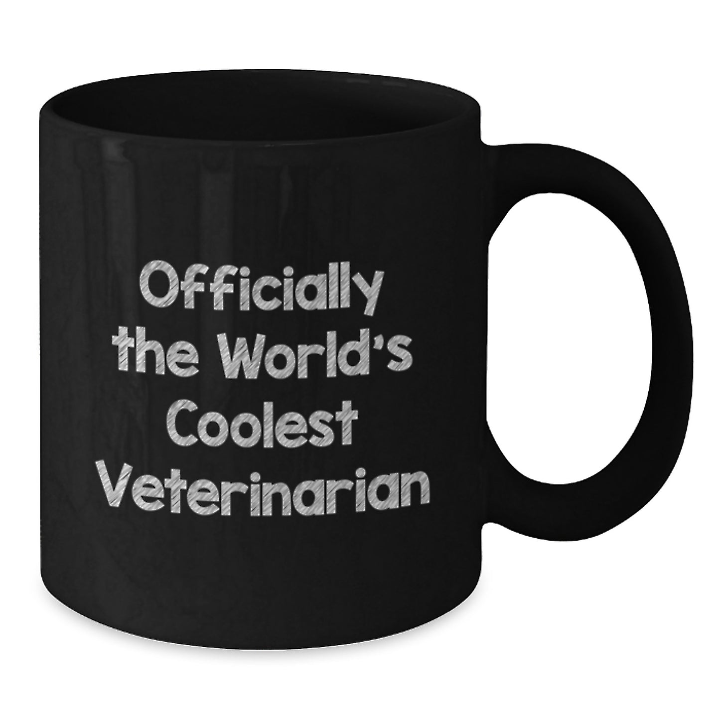 Funny Veterinarian Gifts for Graduation, Black Coffee Mug, 'Officially The World's Coolest Veterinarian' Quote Gifts from Family to Veterinarian - Additional