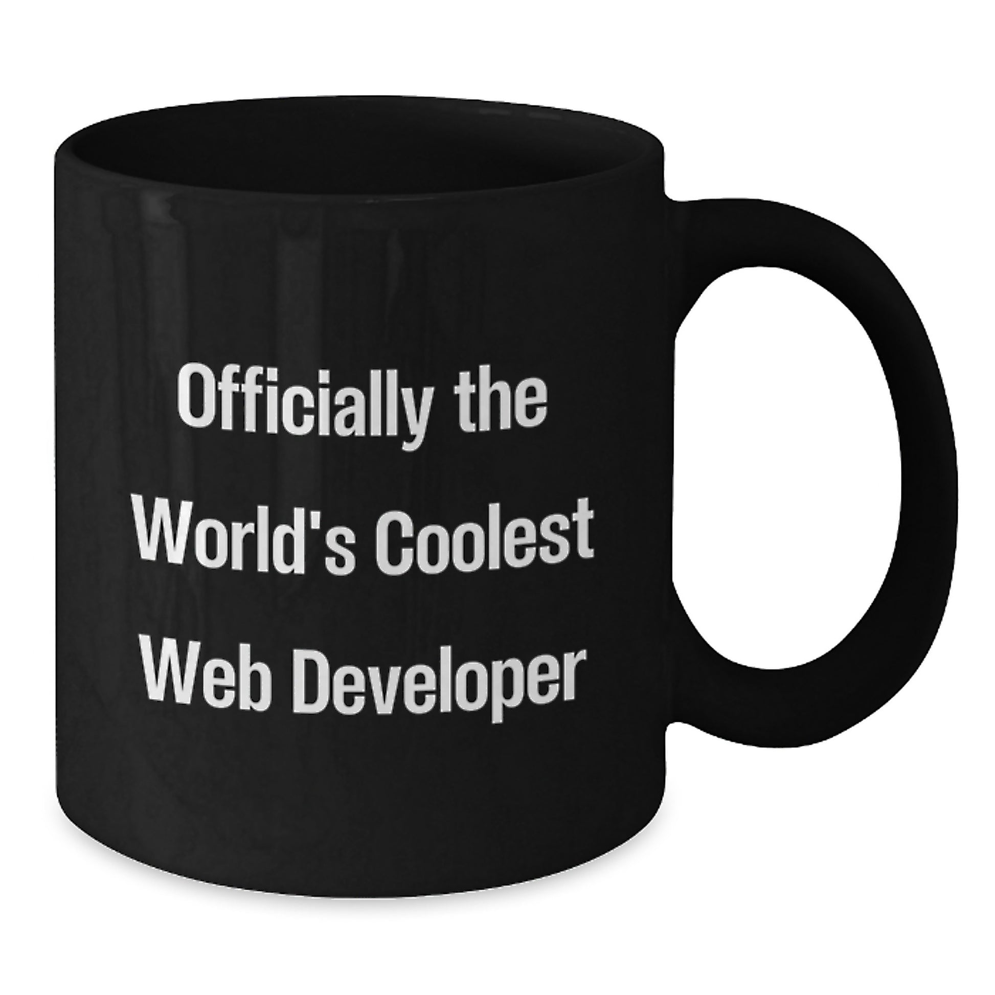 Funny Web Developer Gifts for Men Friends - Officially The World's Coolest Web Developer Black Coffee Mug - Additional