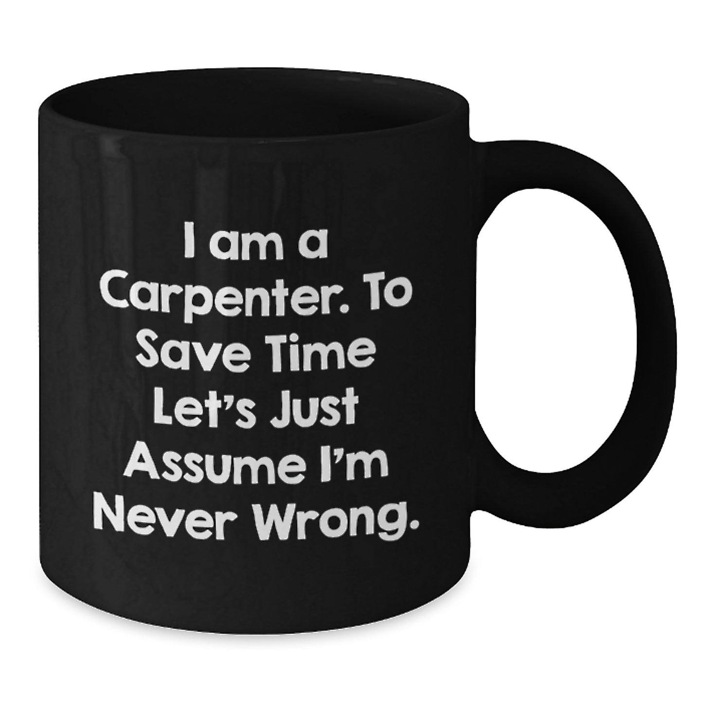 Carpenter Keepsake Black Coffee Mug for Him Birthday Gift - Additional