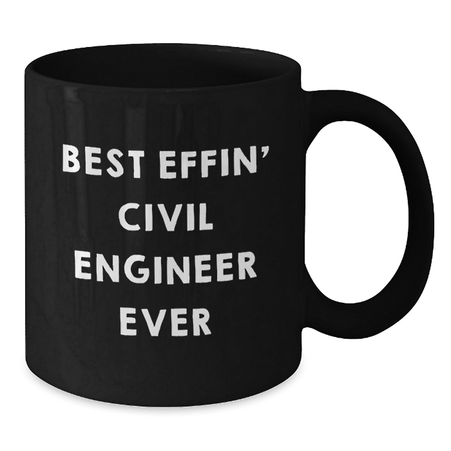Funny Civil Engineer Black Coffee Mug, Best Effin Gifts for Civil Engineers from Friends, Birthday Unique Mugs for Men - Additional