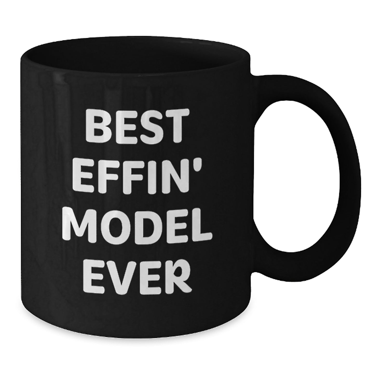 Funny Model Gifts from Men to Best Effin' Model Ever Graduate, Unique Black Coffee Mugs for Model Lovers - Additional