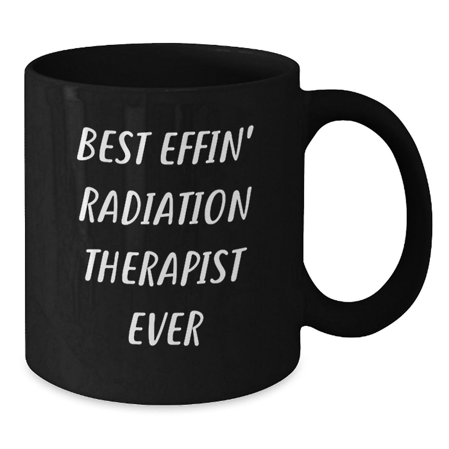 Birthday Gift Radiation Therapist Black Coffee Mug for Her Present - Additional
