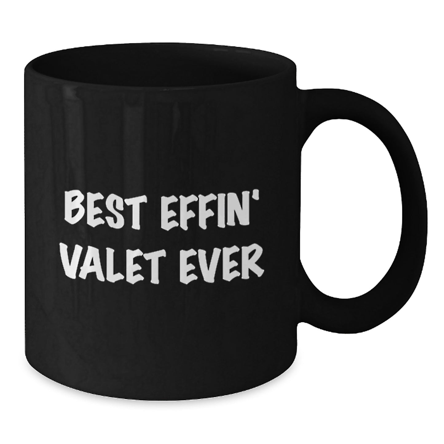 Funny Valet Graduation Gifts for Friends Black Coffee Mugs Gifts from Family Best Effin' Valet Ever - Additional
