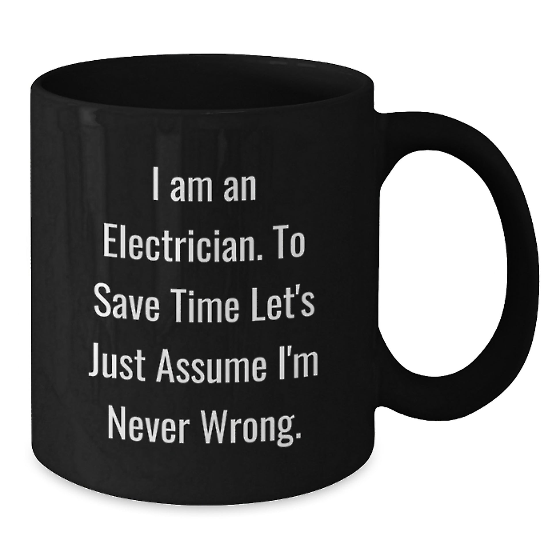 Electrician Keepsake Black Coffee Mug for Him Birthday Gift - Additional