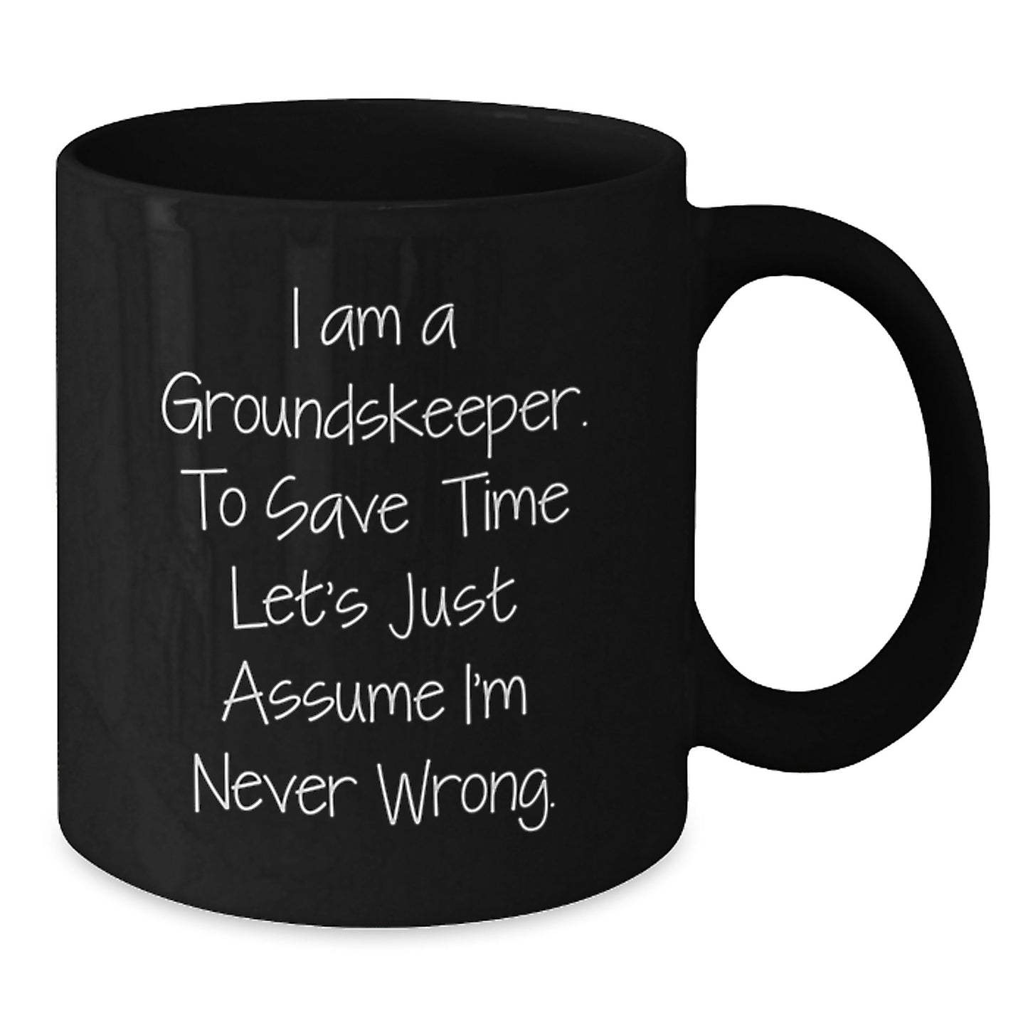 Groundskeeper Keepsake Black Coffee Mug for Him Birthday Gift - Additional