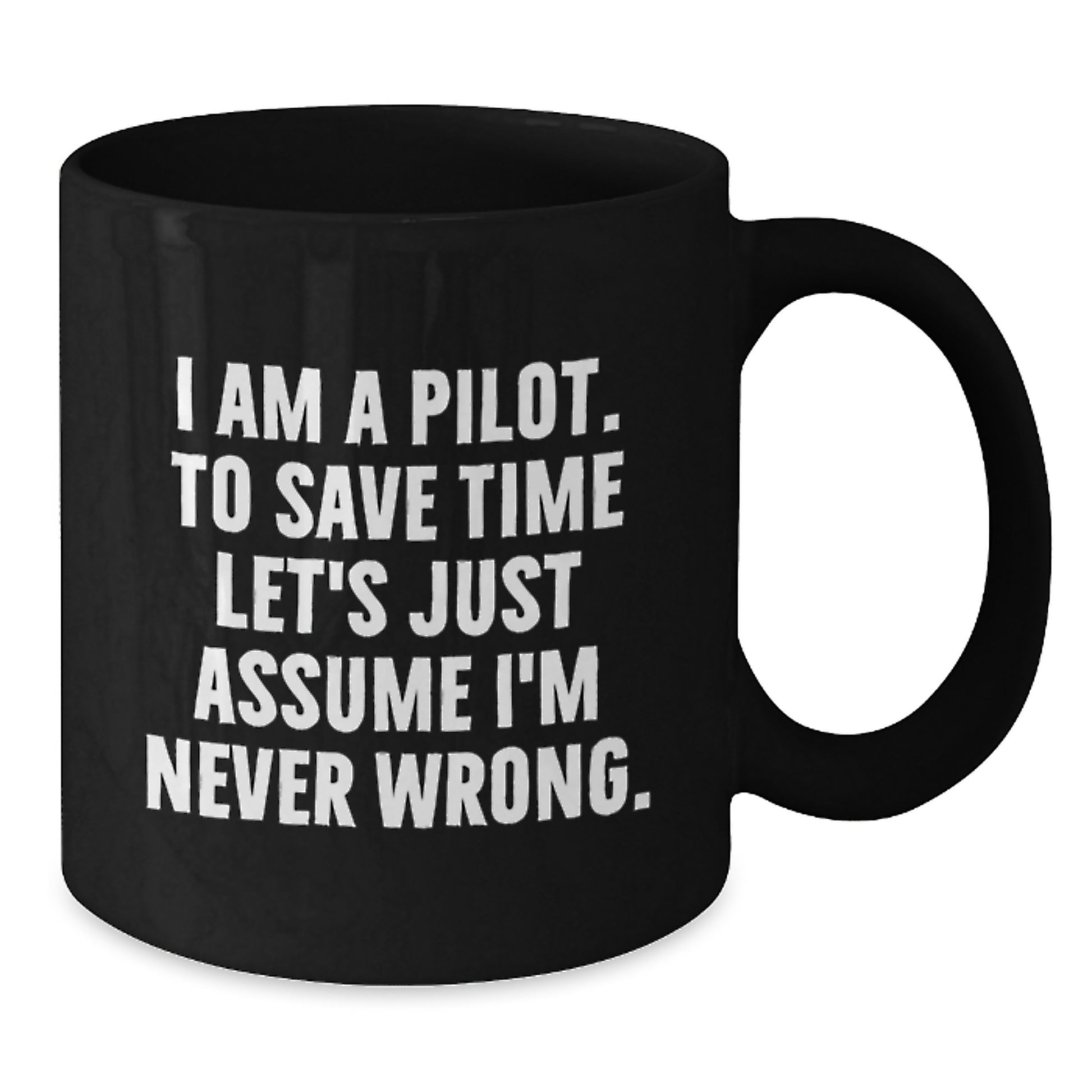Pilot Black Coffee Mug Ceramic Keepsake Birthday Gift for Him - Additional