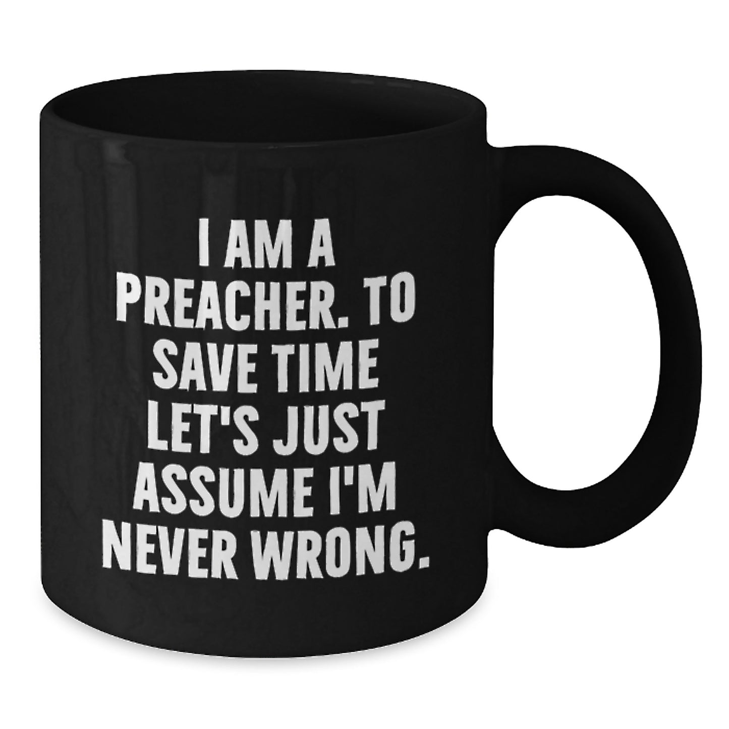 Preacher Keepsake Black Coffee Mug for Him Birthday Gift - Additional