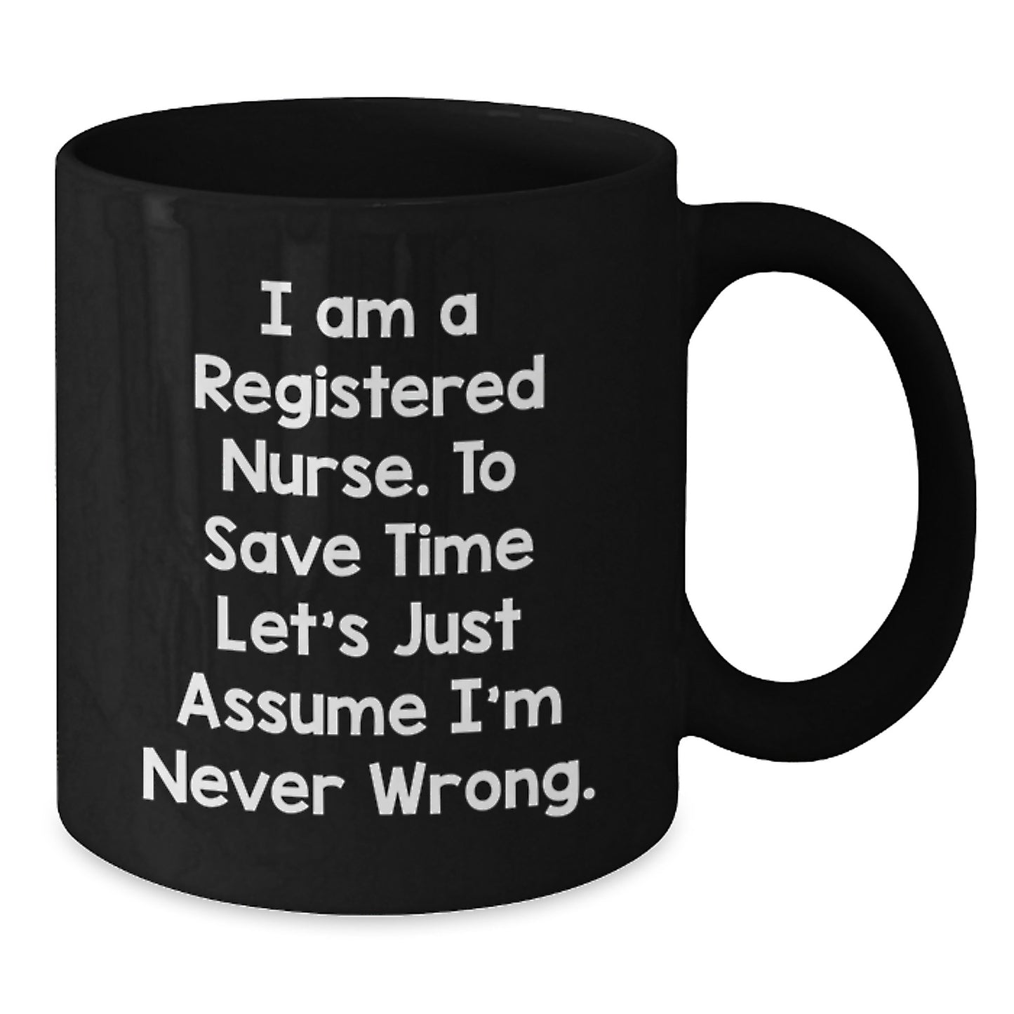Registered Nurse Black Coffee Mug Keepsake Birthday Gift for Him - Additional