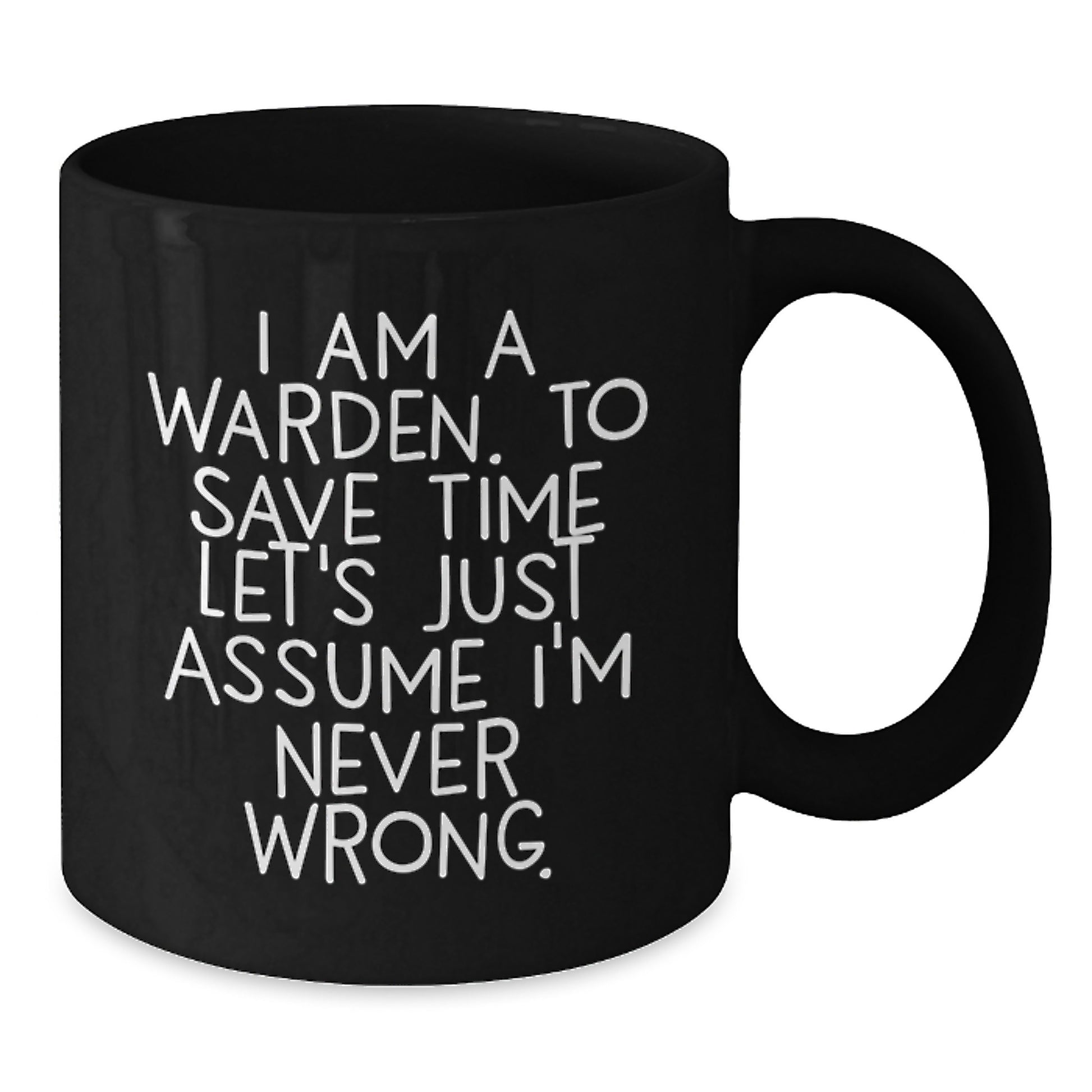 Warden Unique Gifts from Friends Funny Black Coffee Mug for Men Graduation - Additional