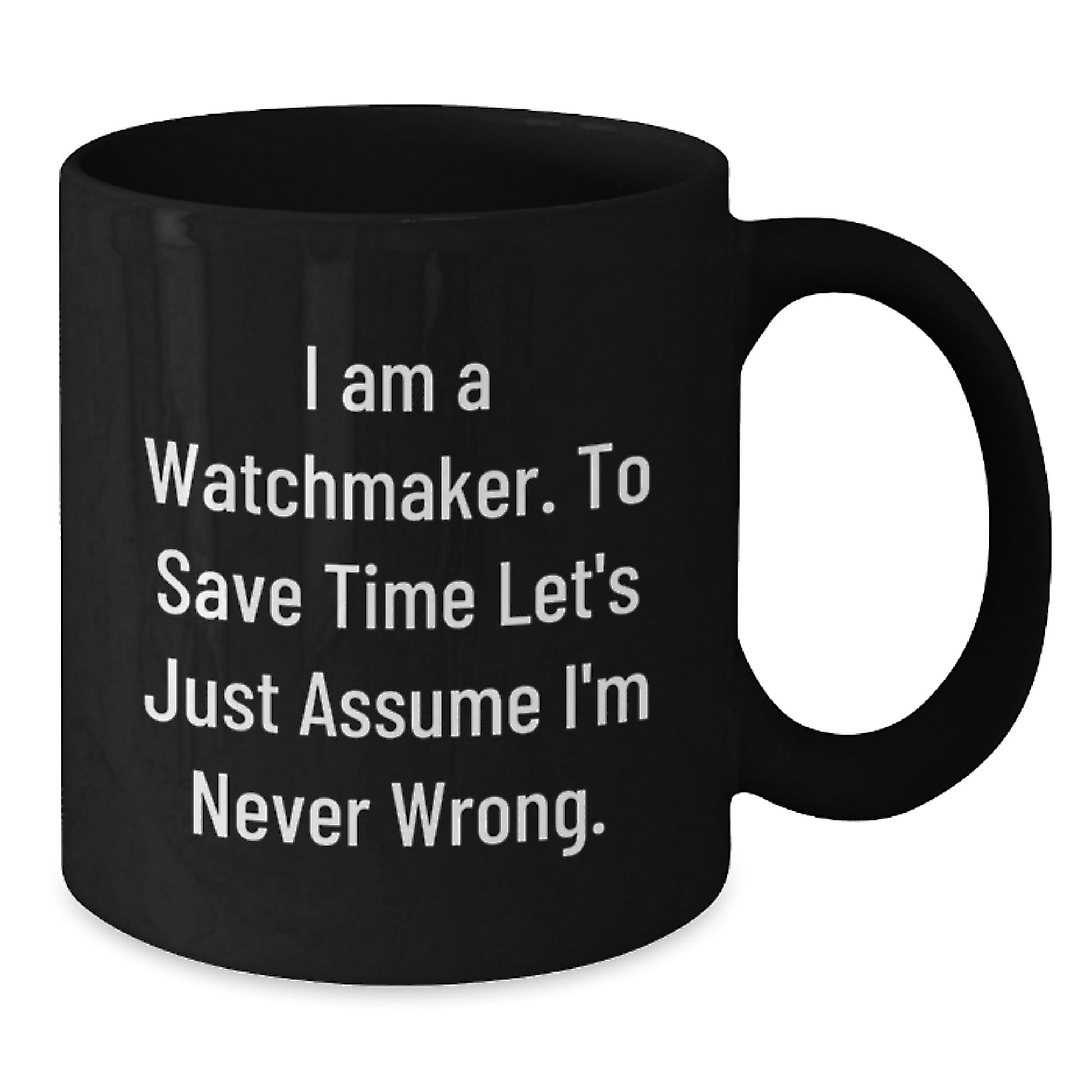 Watchmaker Keepsake Premium Black Coffee Mug for Him Birthday Gift - Additional