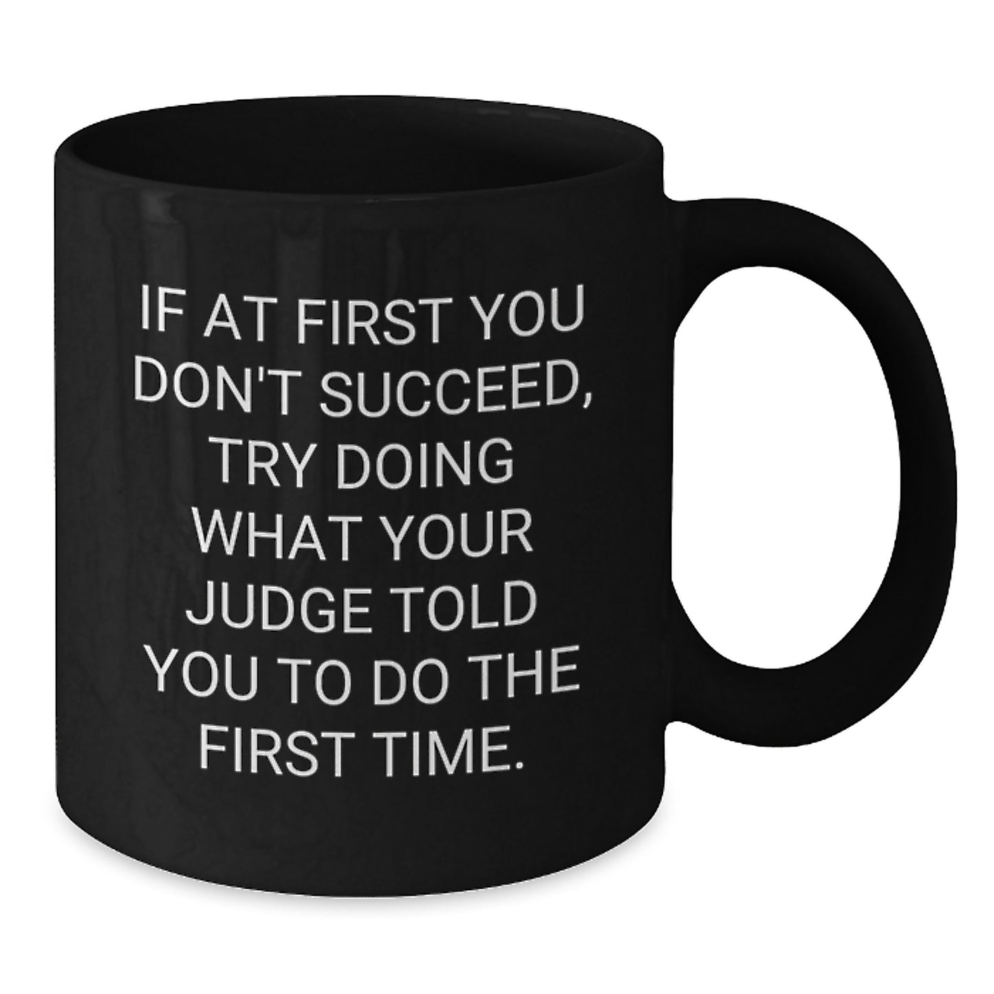 Birthday Gift for Her Judge Keepsake Black Ceramic Coffee Mug - Additional