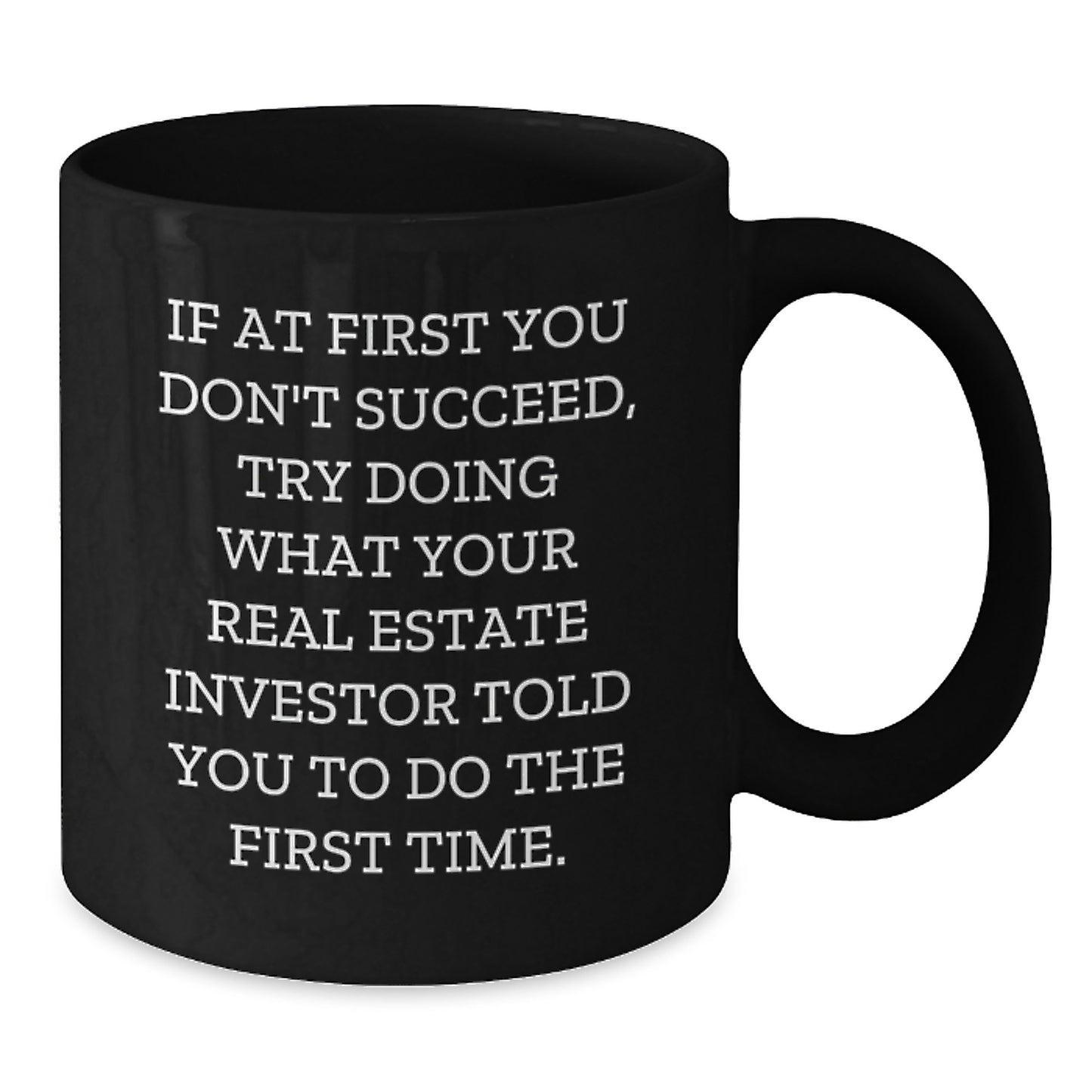 Real Estate Investor Keepsake Black Coffee Mug for Him Birthday Gift - Additional