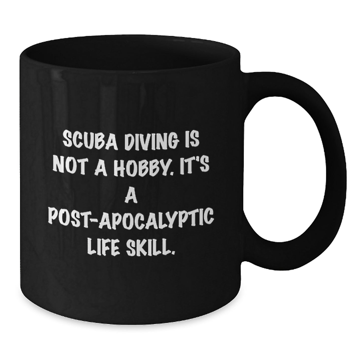 Scuba Diving Keepsake Black Coffee Mug 11oz Ceramic Him Birthday Gift - Additional