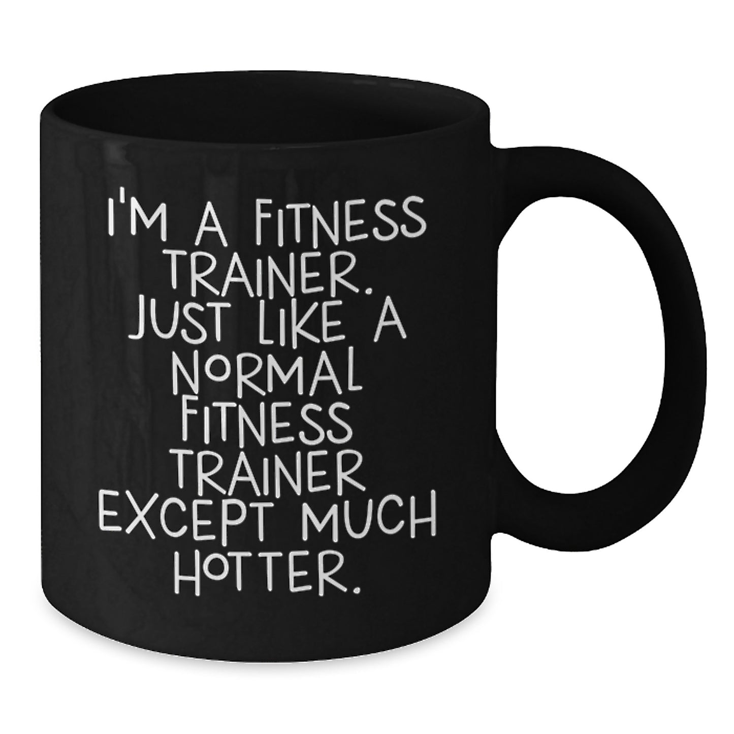 Funny Fitness Trainer Gifts for Men from Friends, Black Coffee Mugs for Fitness Enthusiasts, I'm A Fitness Trainer Mug - Additional