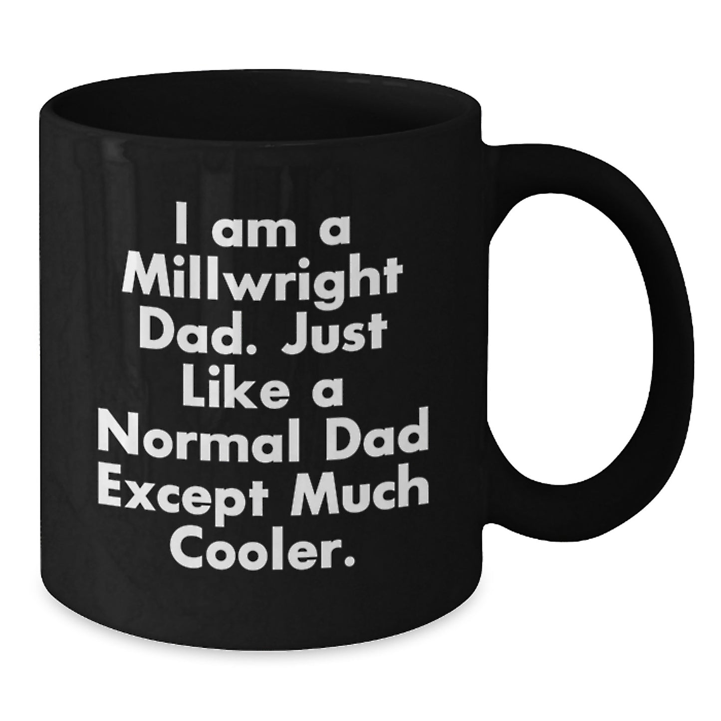Millwright Keepsake Black Coffee Mug Ceramic for Him Birthday Gift - Additional